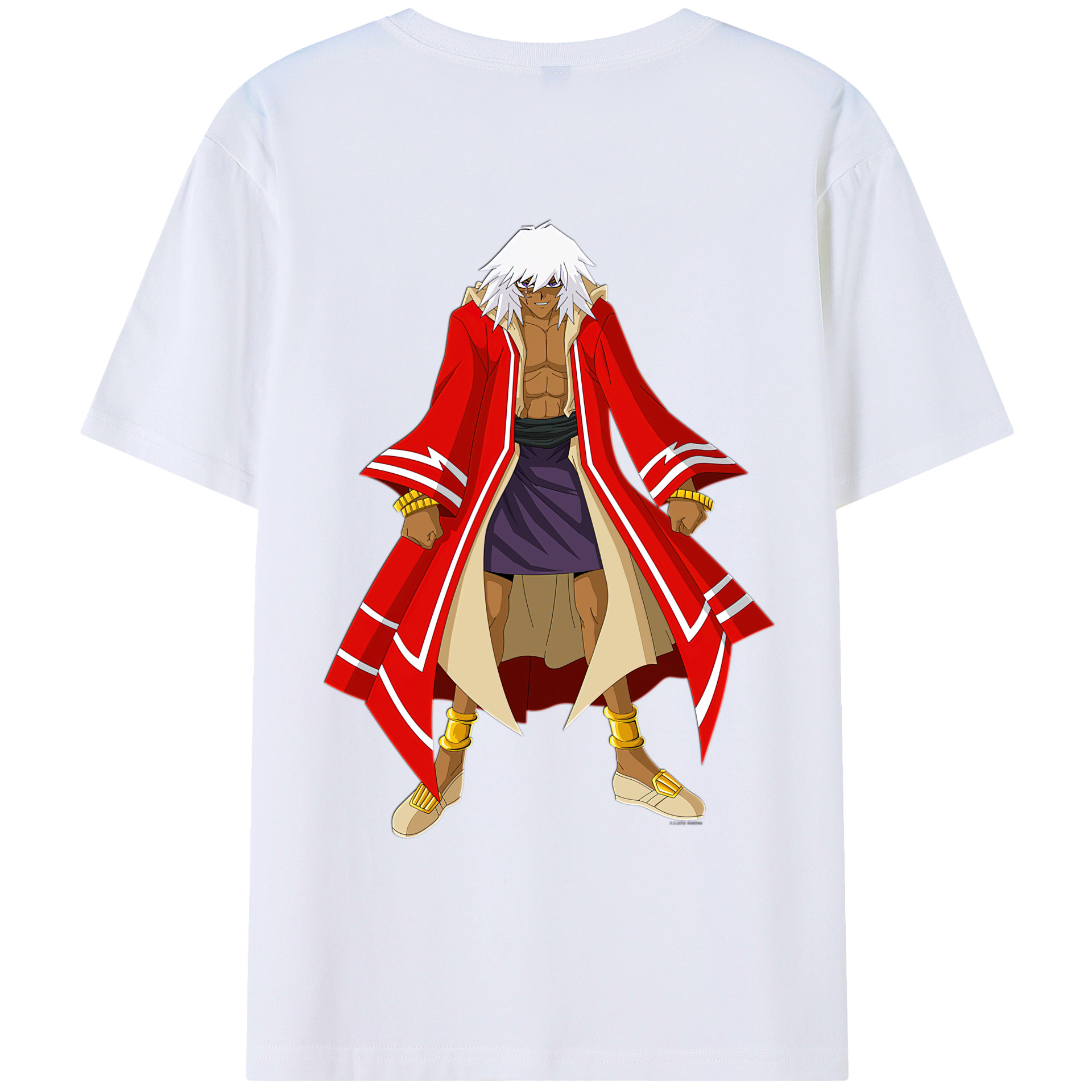 （画像用） 遊☆戯☆王 Yu-Gi-Oh! 綿100％ メンズ半袖Tシャツ（バックプリント） 通気性