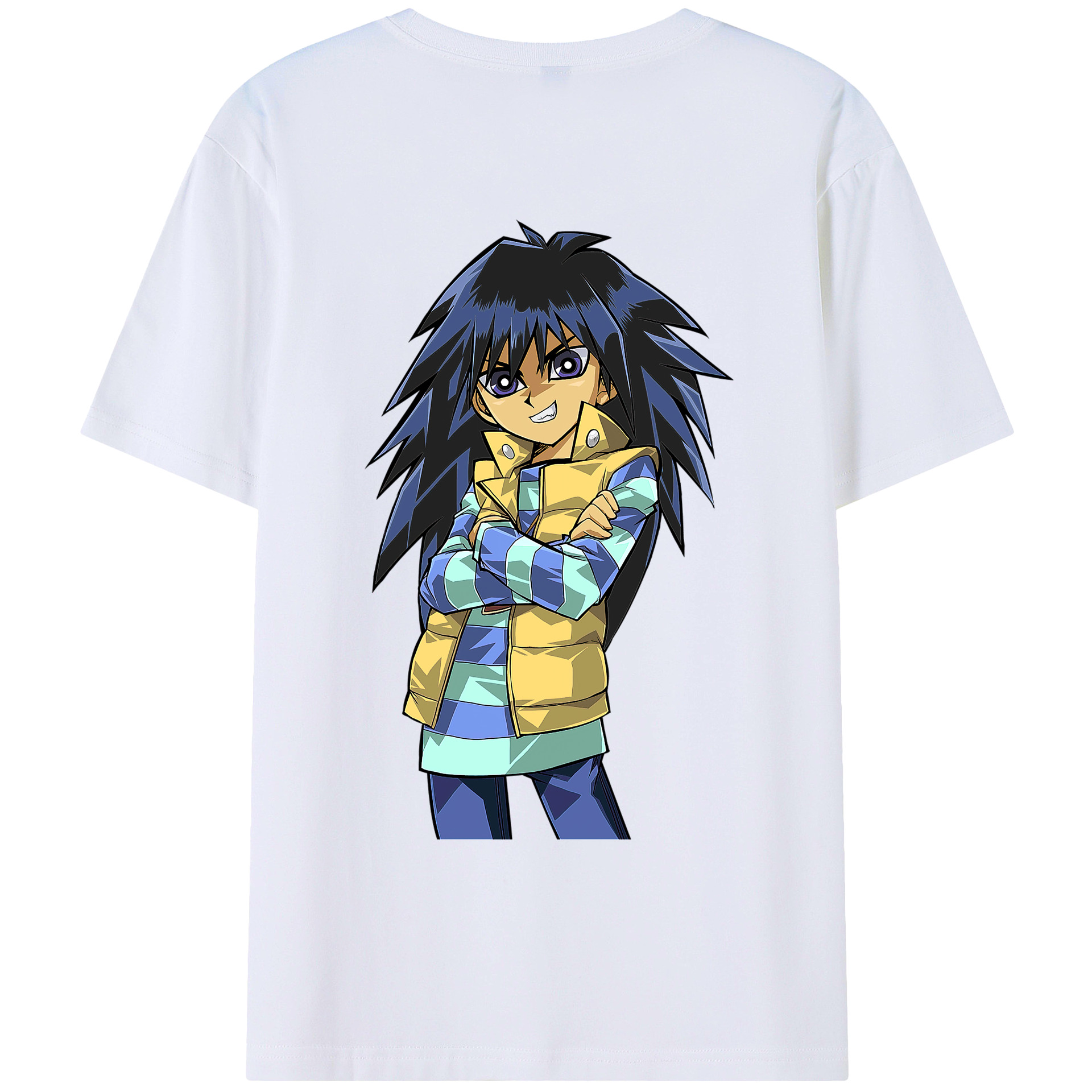 （画像用） 遊☆戯☆王 Yu-Gi-Oh! 綿100％ メンズ半袖Tシャツ（バックプリント） 通気性