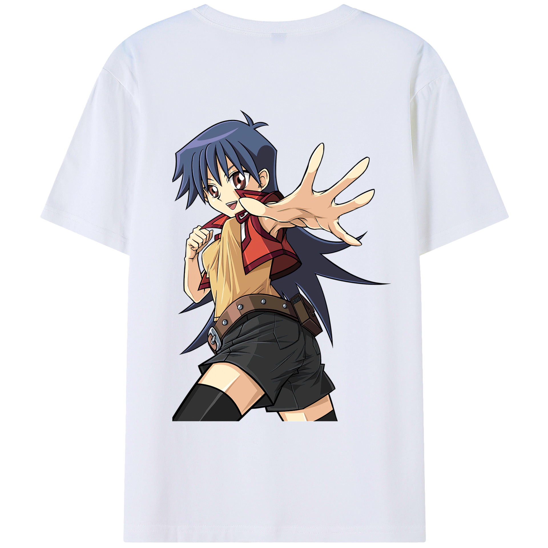（画像用） 遊☆戯☆王 Yu-Gi-Oh! 綿100％ メンズ半袖Tシャツ（バックプリント） 通気性