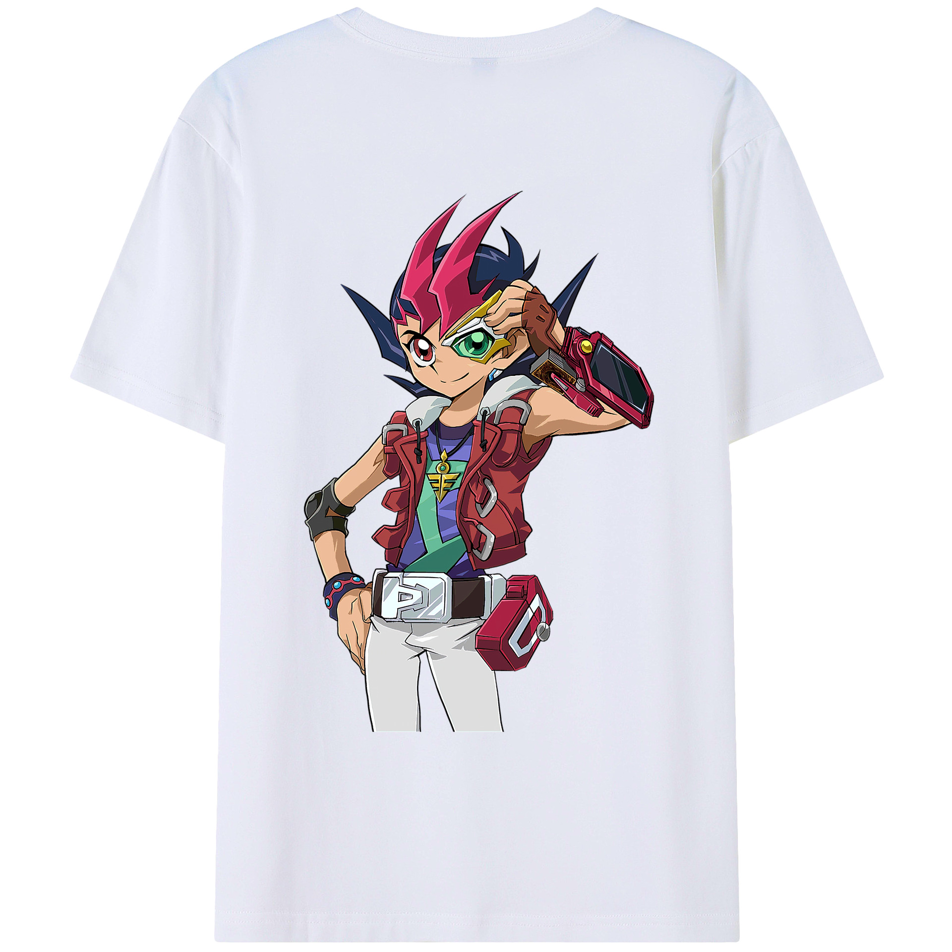（画像用） 遊☆戯☆王 Yu-Gi-Oh! 綿100％ メンズ半袖Tシャツ（バックプリント） 通気性