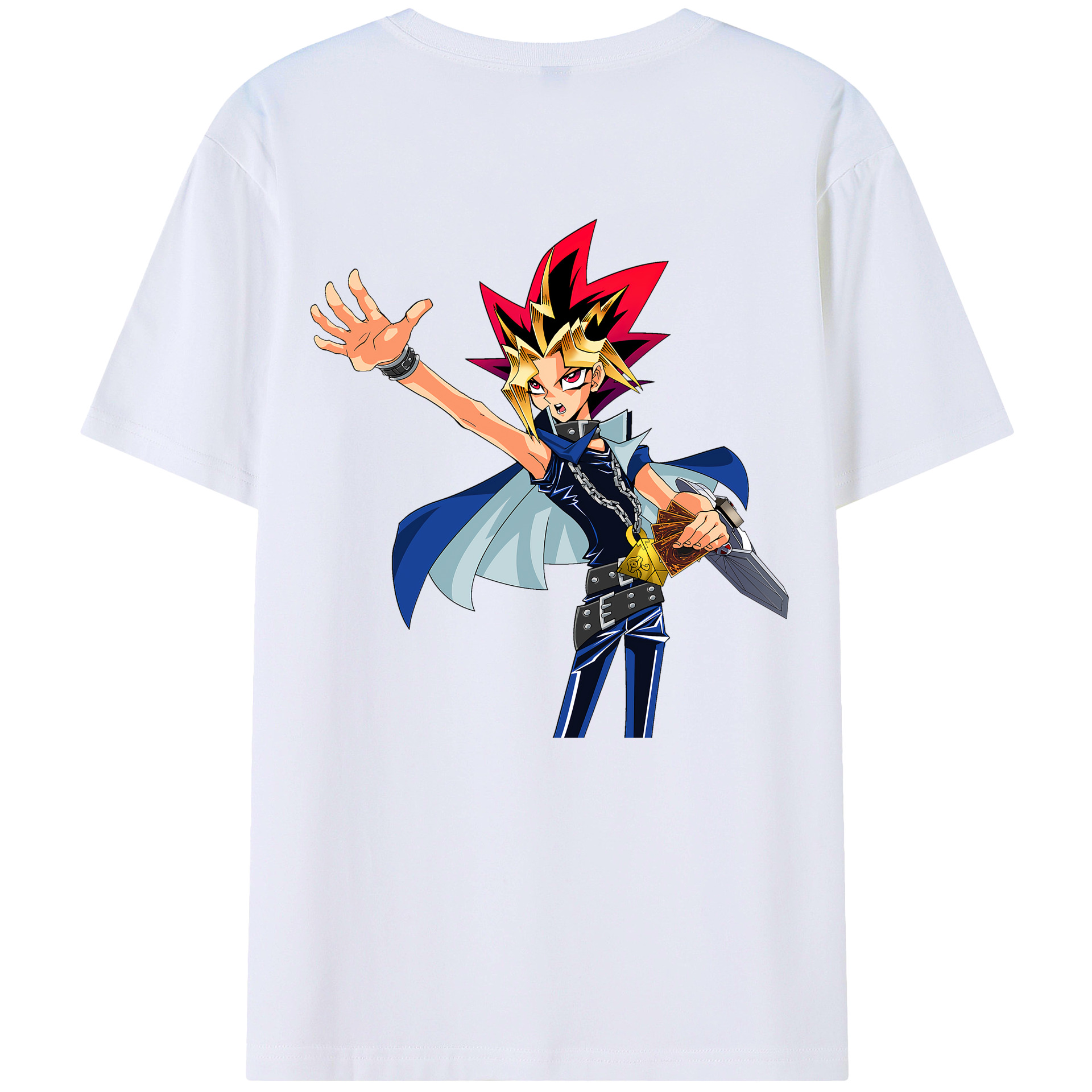 （画像用） 遊☆戯☆王 Yu-Gi-Oh! 綿100％ メンズ半袖Tシャツ（バックプリント） 通気性