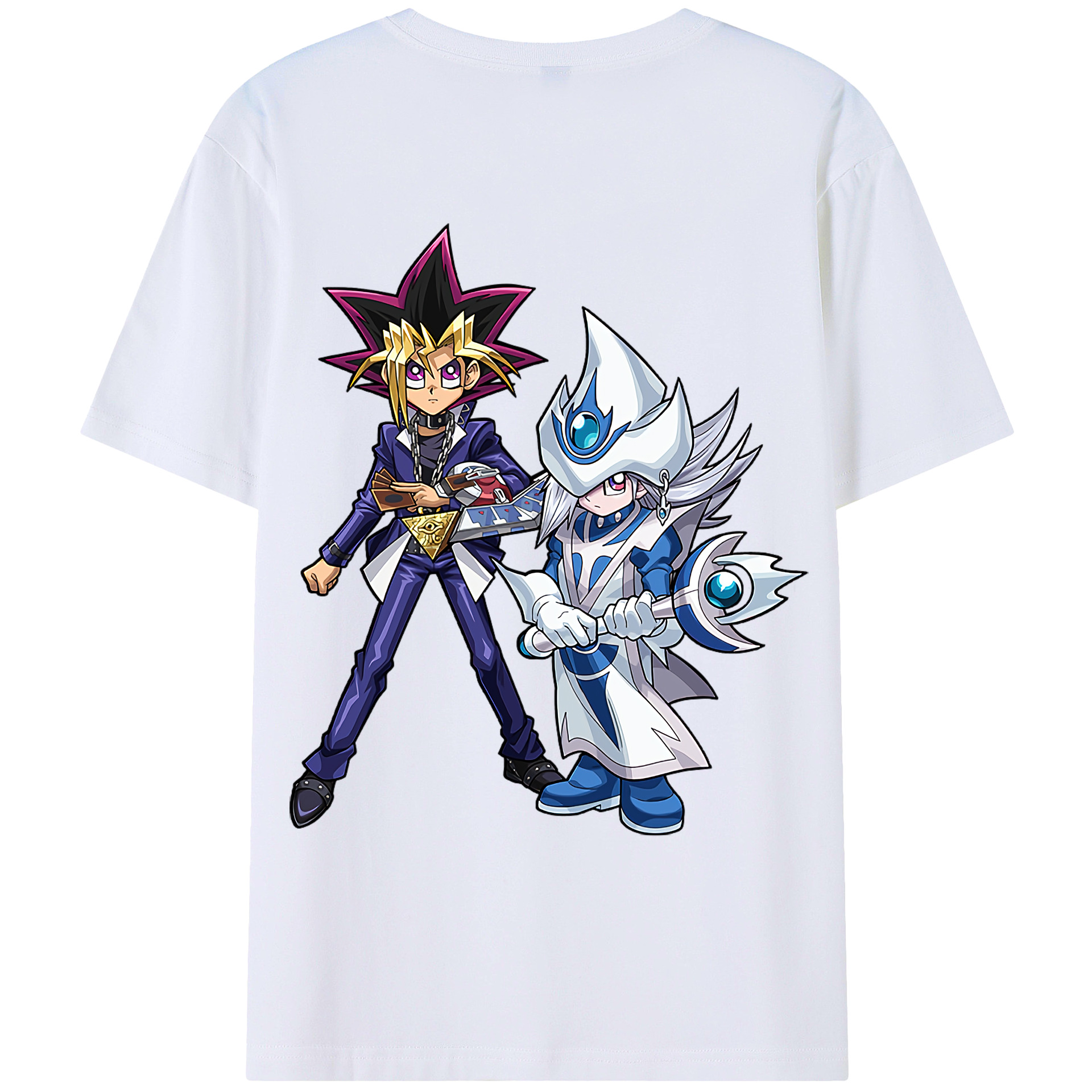 （画像用） 遊☆戯☆王 Yu-Gi-Oh! 綿100％ メンズ半袖Tシャツ（バックプリント） 通気性