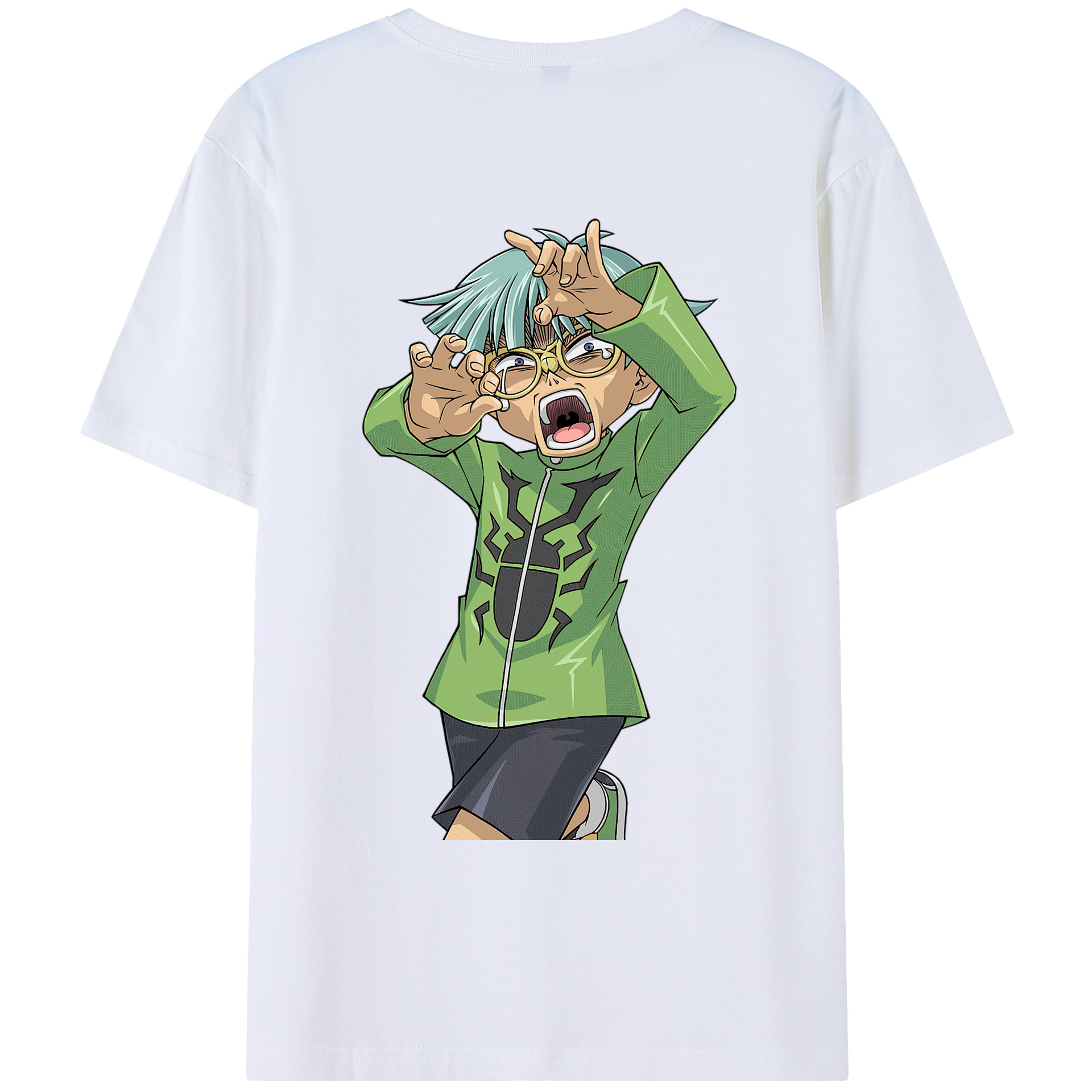 （画像用） 遊☆戯☆王 Yu-Gi-Oh! 綿100％ メンズ半袖Tシャツ（バックプリント） 通気性
