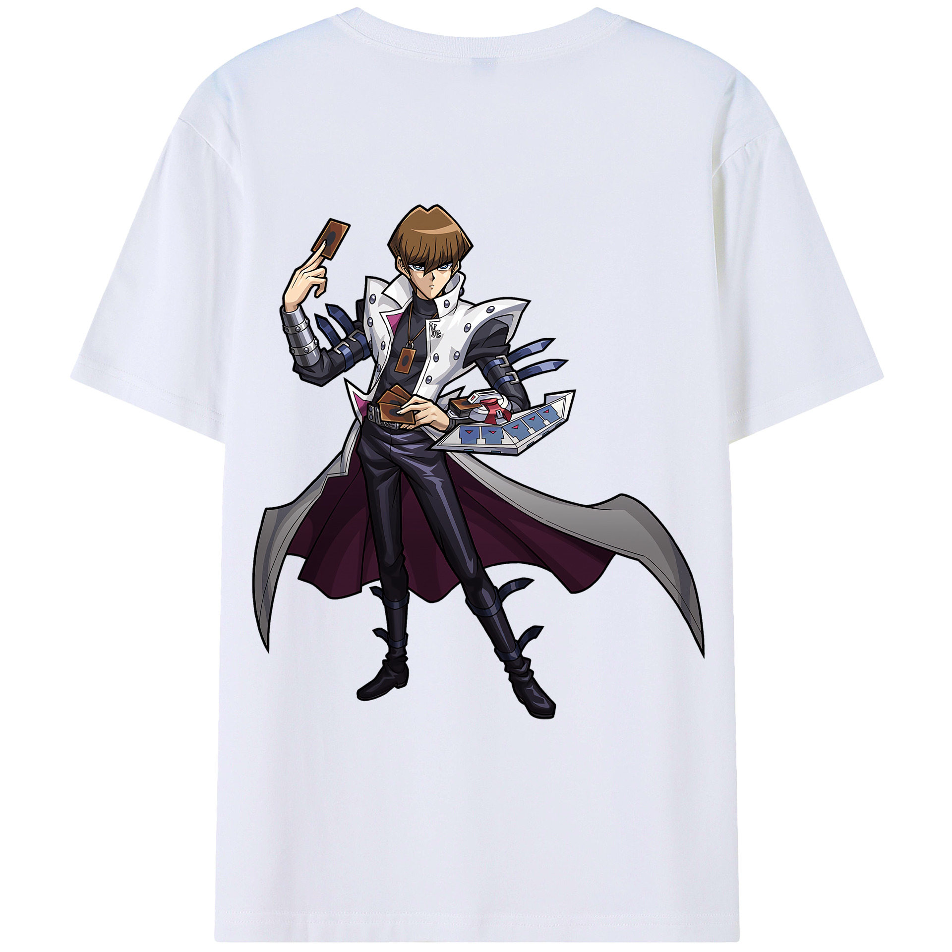 （画像用） 遊☆戯☆王 Yu-Gi-Oh! 綿100％ メンズ半袖Tシャツ（バックプリント） 通気性