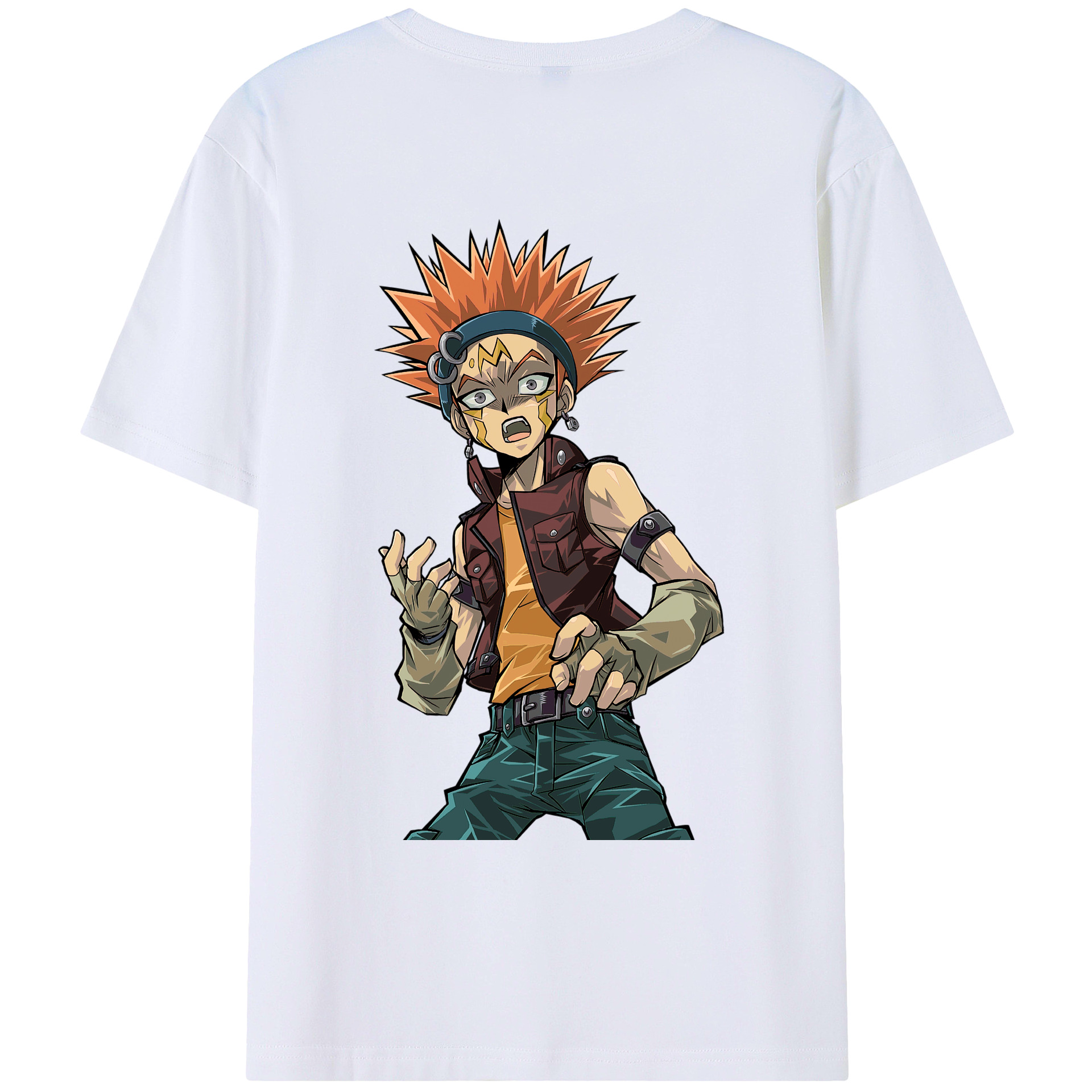 （画像用） 遊☆戯☆王 Yu-Gi-Oh! 綿100％ メンズ半袖Tシャツ（バックプリント） 通気性