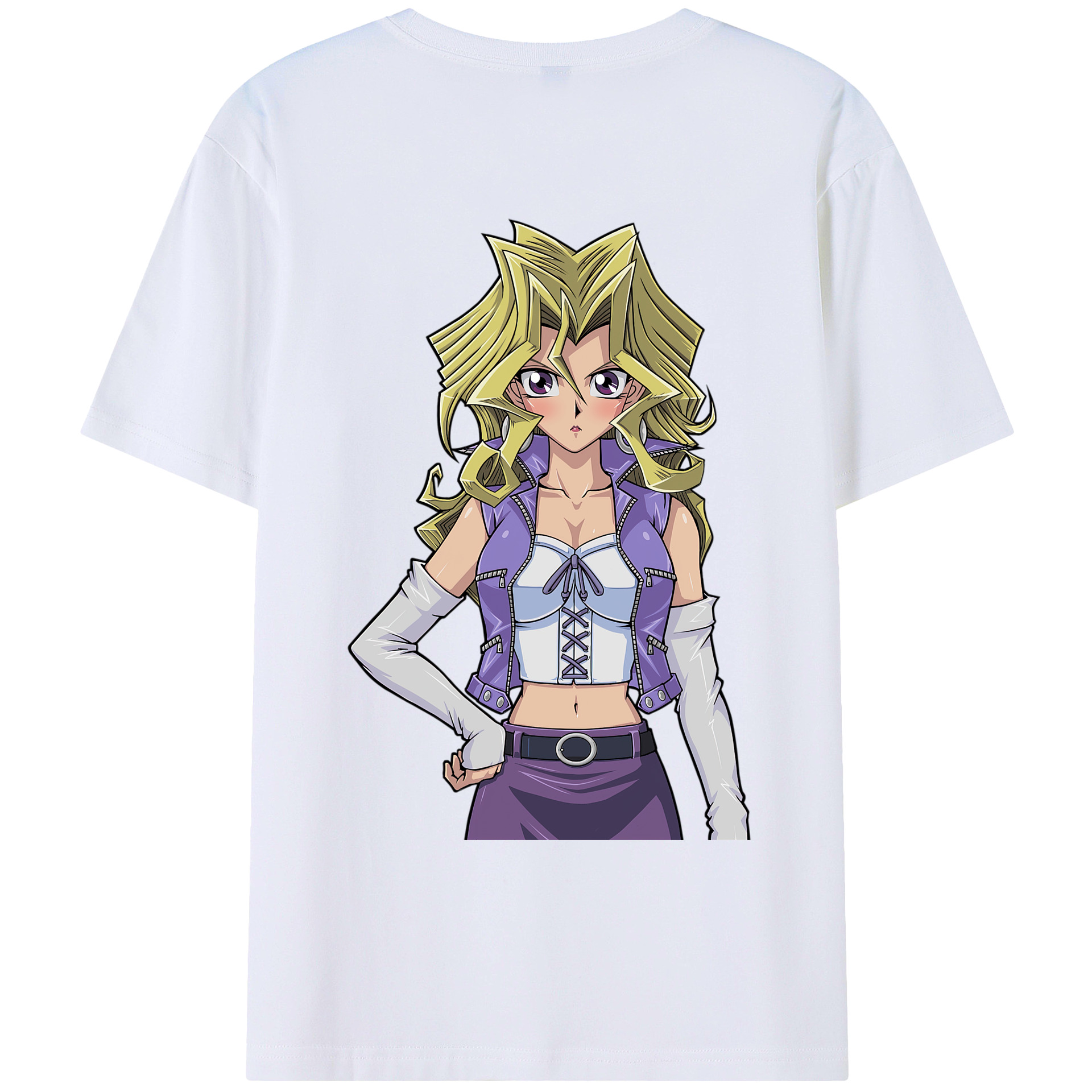 （画像用） 遊☆戯☆王 Yu-Gi-Oh! 綿100％ メンズ半袖Tシャツ（バックプリント） 通気性