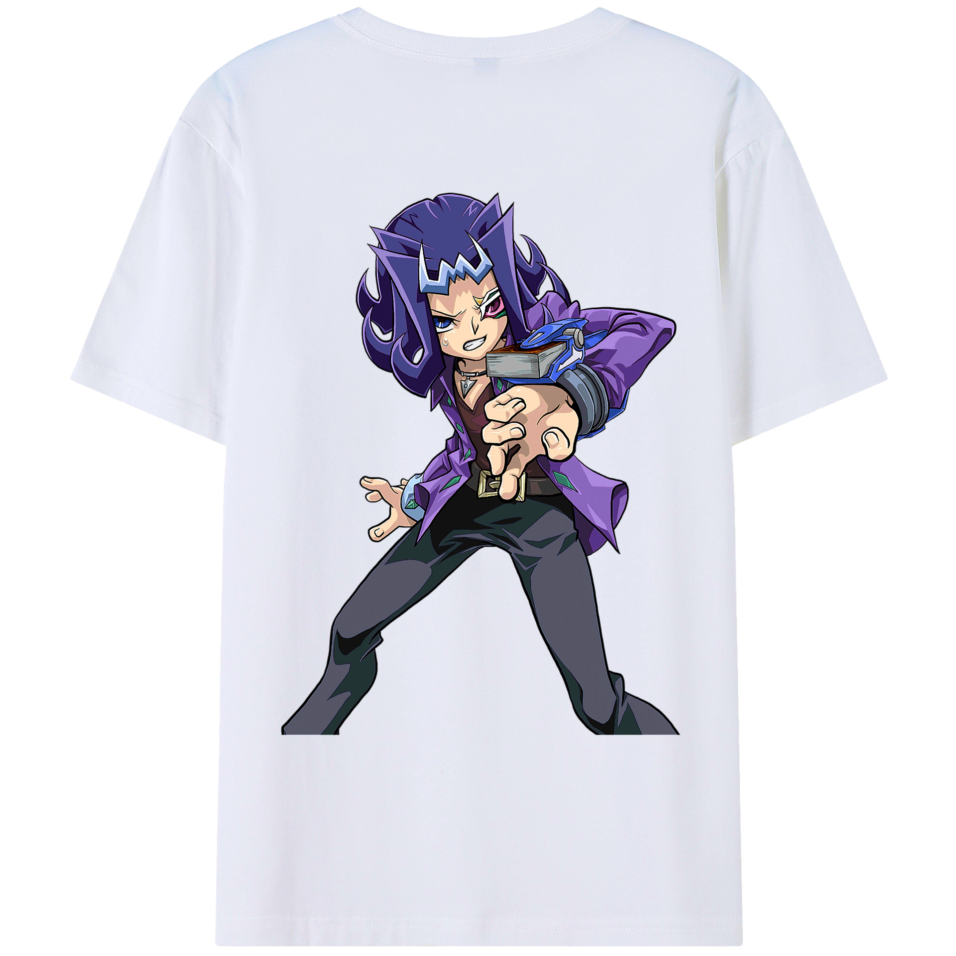 （画像用） 遊☆戯☆王 Yu-Gi-Oh! 綿100％ メンズ半袖Tシャツ（バックプリント） 通気性