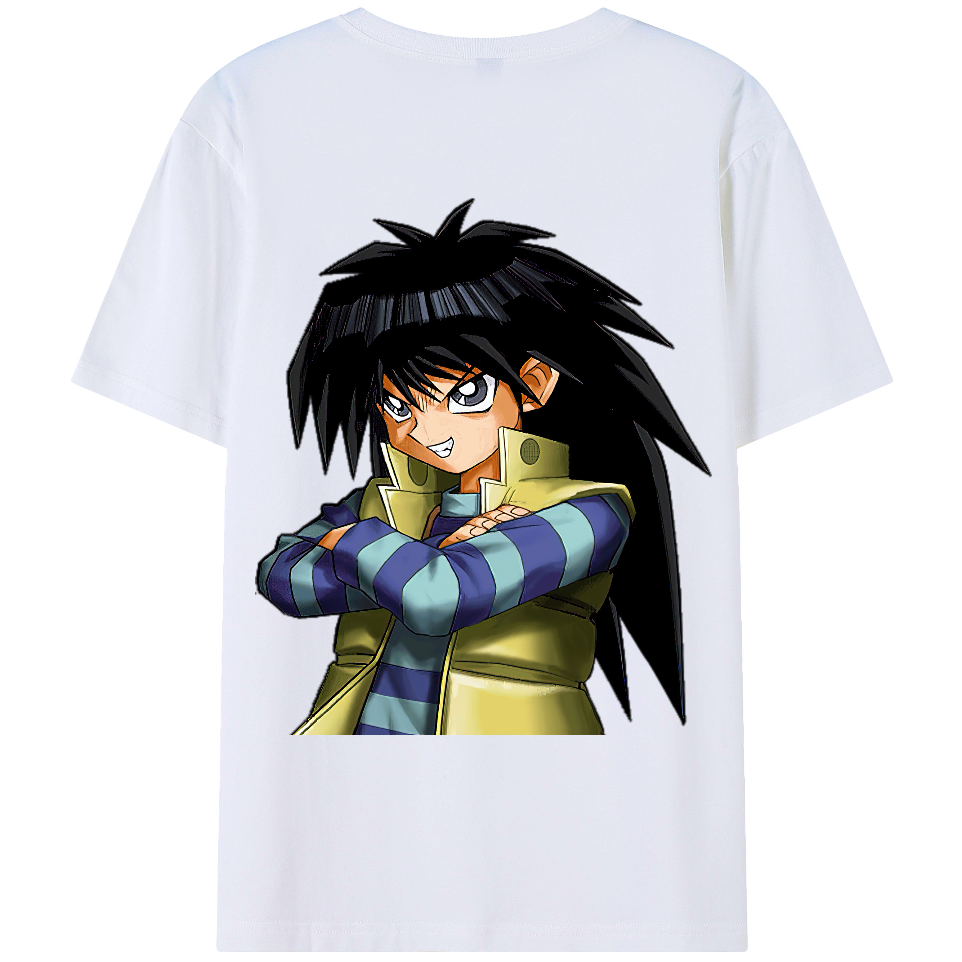 （画像用） 遊☆戯☆王 Yu-Gi-Oh! 綿100％ メンズ半袖Tシャツ（バックプリント） 通気性
