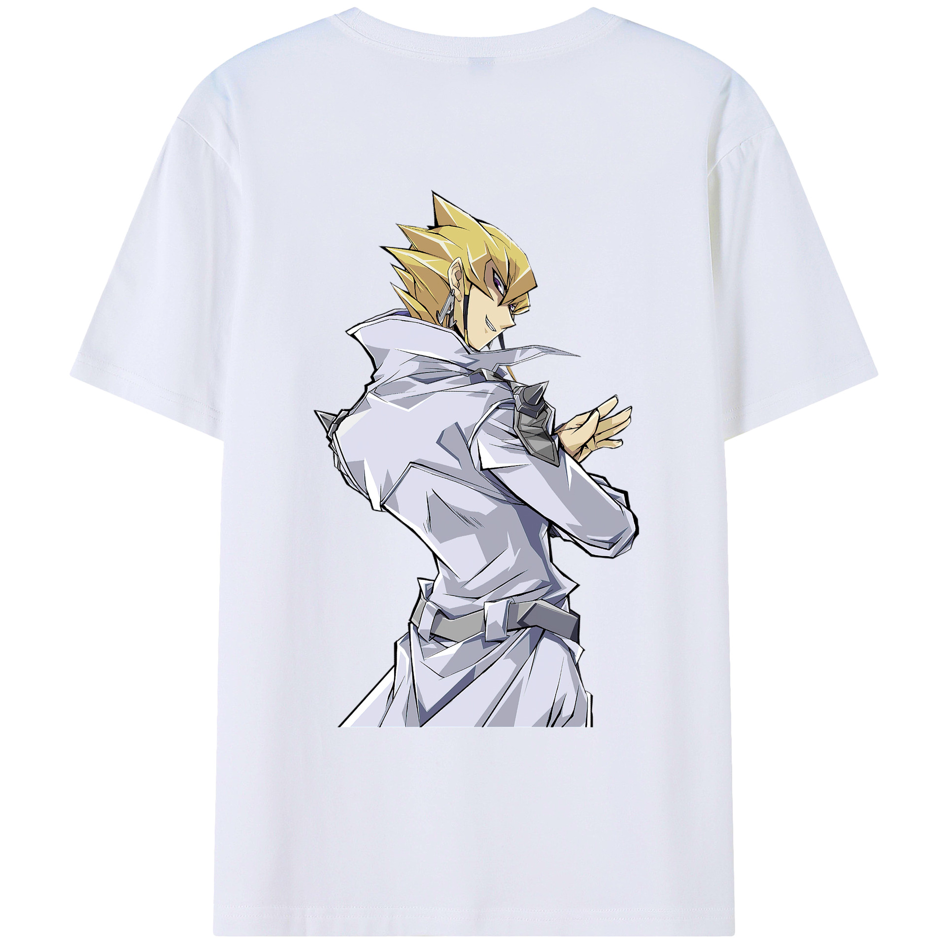 （画像用） 遊☆戯☆王 Yu-Gi-Oh! 綿100％ メンズ半袖Tシャツ（バックプリント） 通気性