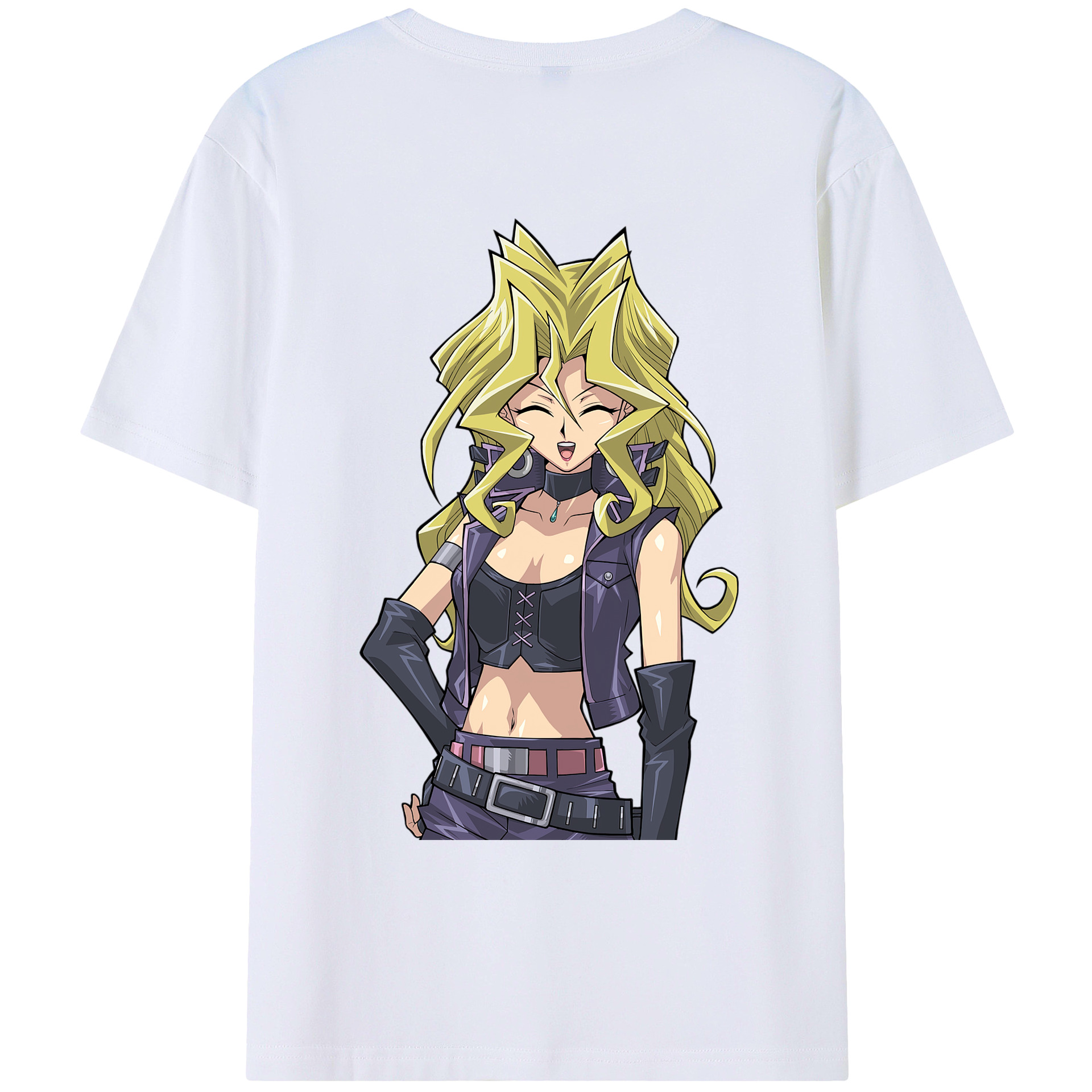 （画像用） 遊☆戯☆王 Yu-Gi-Oh! 綿100％ メンズ半袖Tシャツ（バックプリント） 通気性