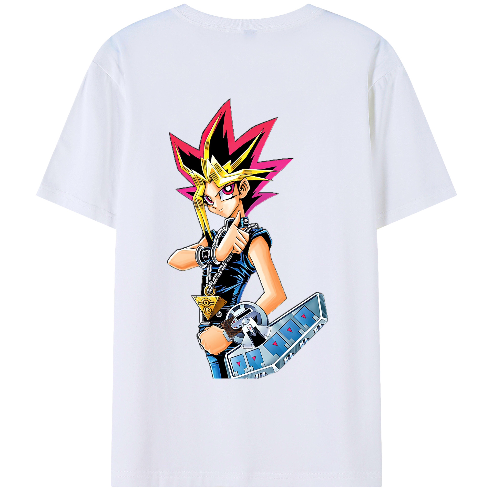 （画像用） 遊☆戯☆王 Yu-Gi-Oh! 綿100％ メンズ半袖Tシャツ（バックプリント） 通気性