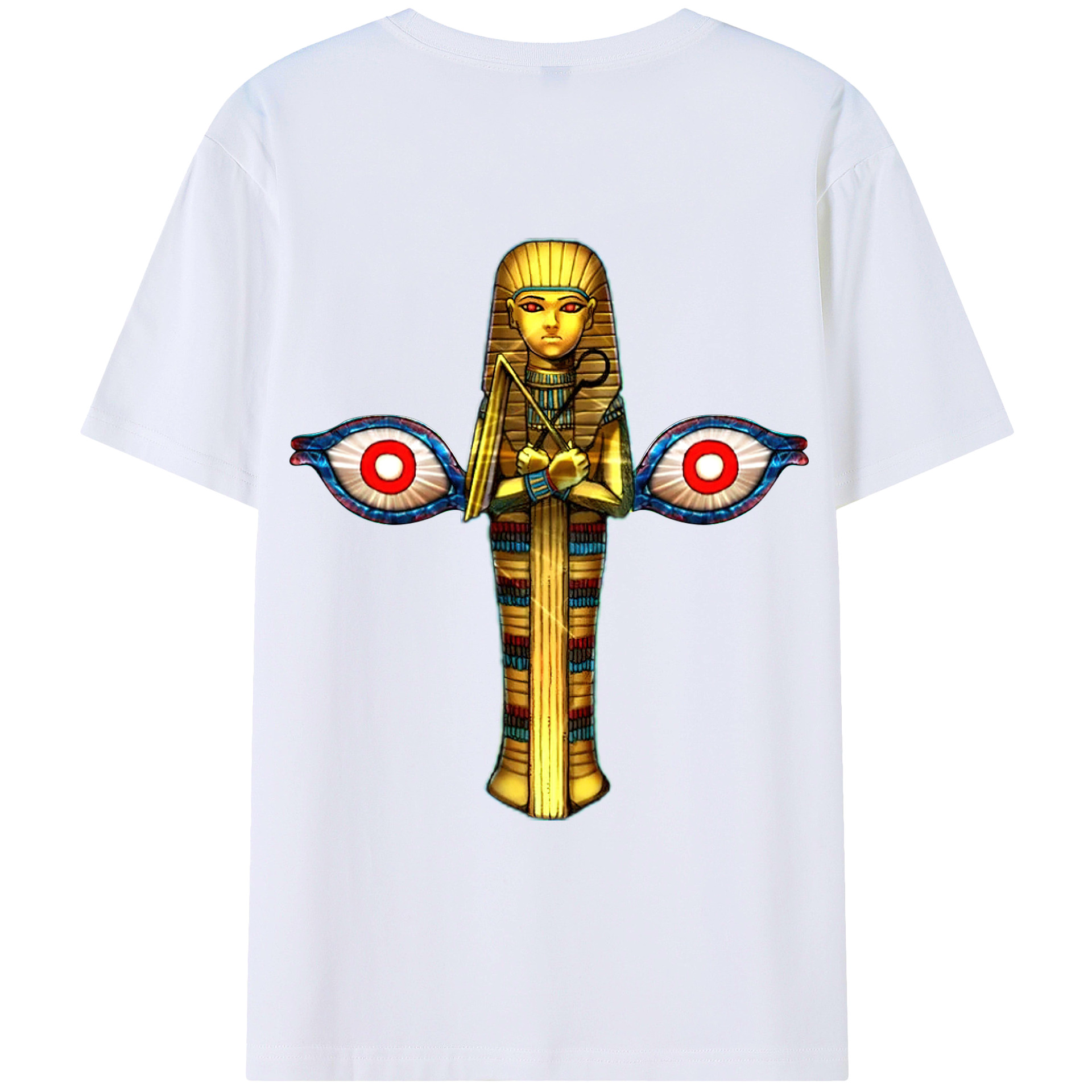 （画像用） 遊☆戯☆王 Yu-Gi-Oh! 綿100％ メンズ半袖Tシャツ（バックプリント） 通気性