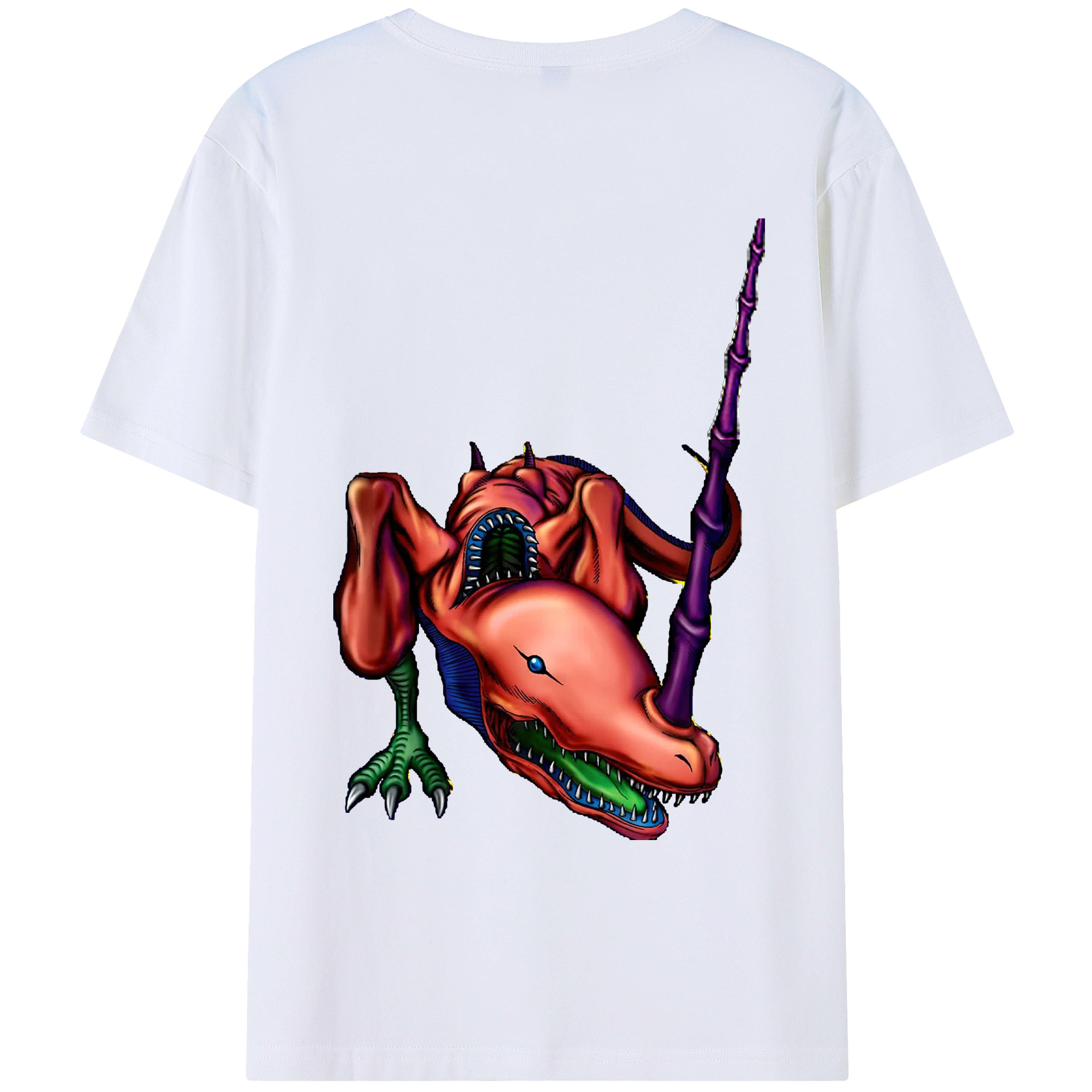 （画像用） 遊☆戯☆王 Yu-Gi-Oh! 綿100％ メンズ半袖Tシャツ（バックプリント） 通気性