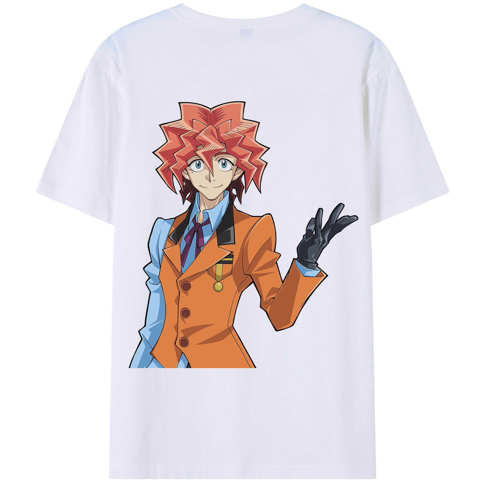 （画像用） 遊☆戯☆王 Yu-Gi-Oh! 綿100％ メンズ半袖Tシャツ（バックプリント） 通気性