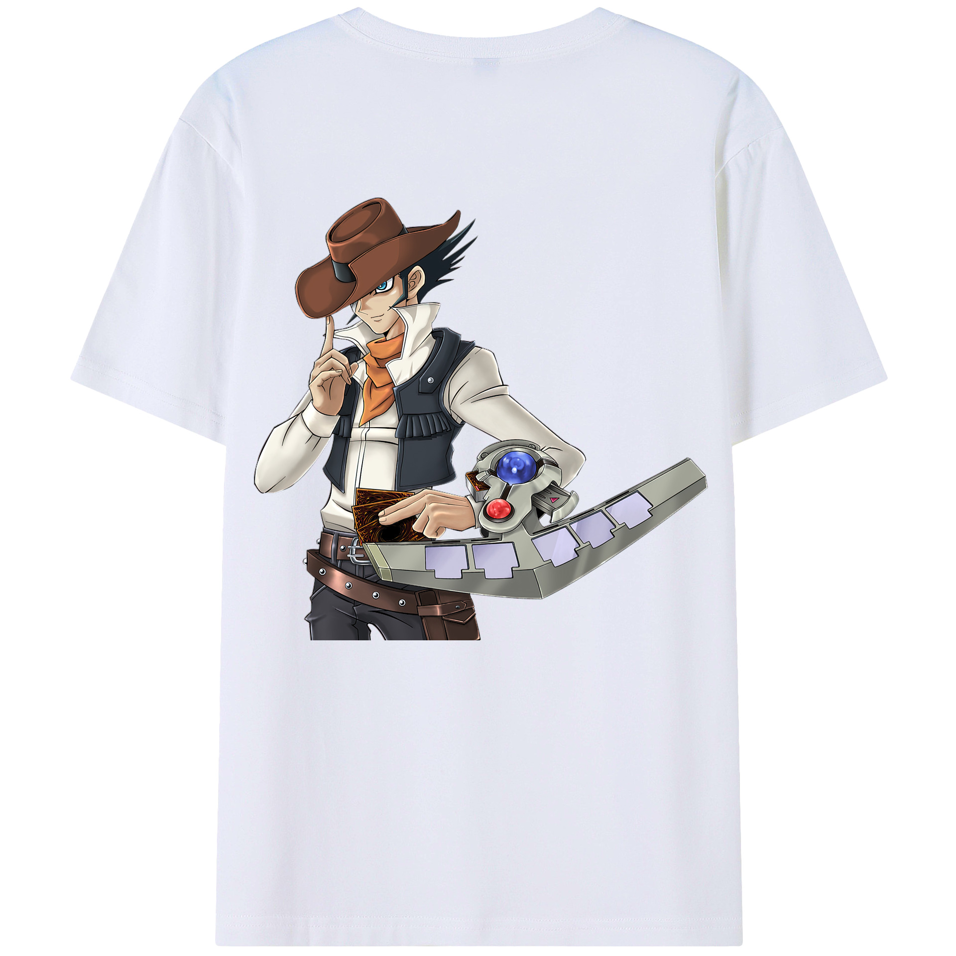（画像用） 遊☆戯☆王 Yu-Gi-Oh! 綿100％ メンズ半袖Tシャツ（バックプリント） 通気性