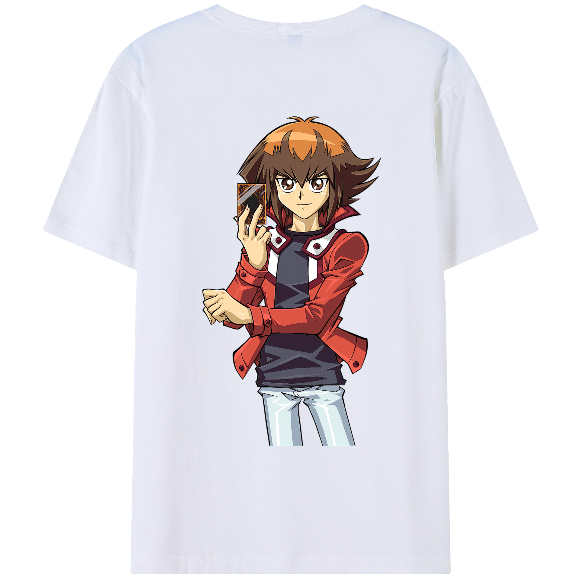 （画像用） 遊☆戯☆王 Yu-Gi-Oh! 綿100％ メンズ半袖Tシャツ（バックプリント） 通気性