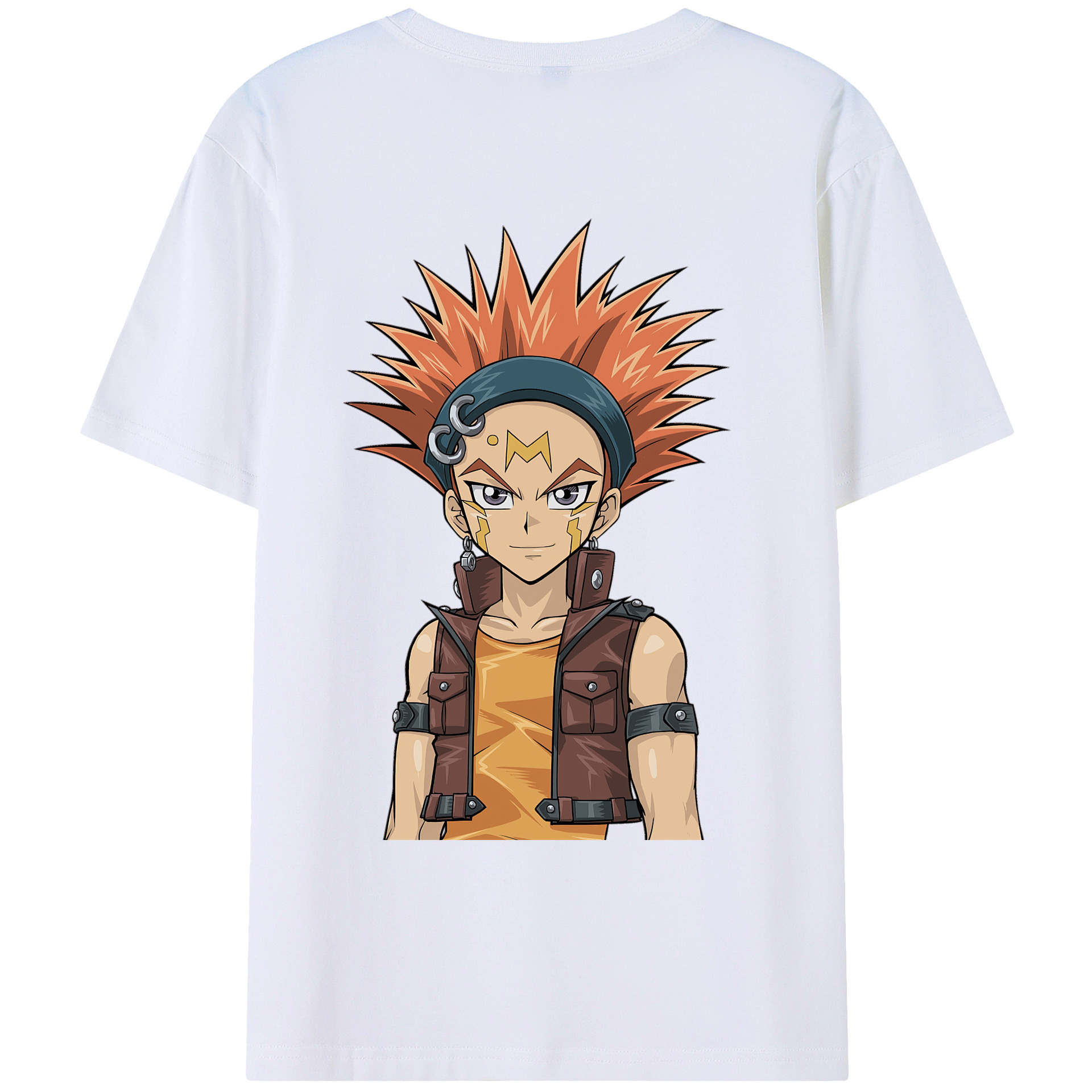 （画像用） 遊☆戯☆王 Yu-Gi-Oh! 綿100％ メンズ半袖Tシャツ（バックプリント） 通気性