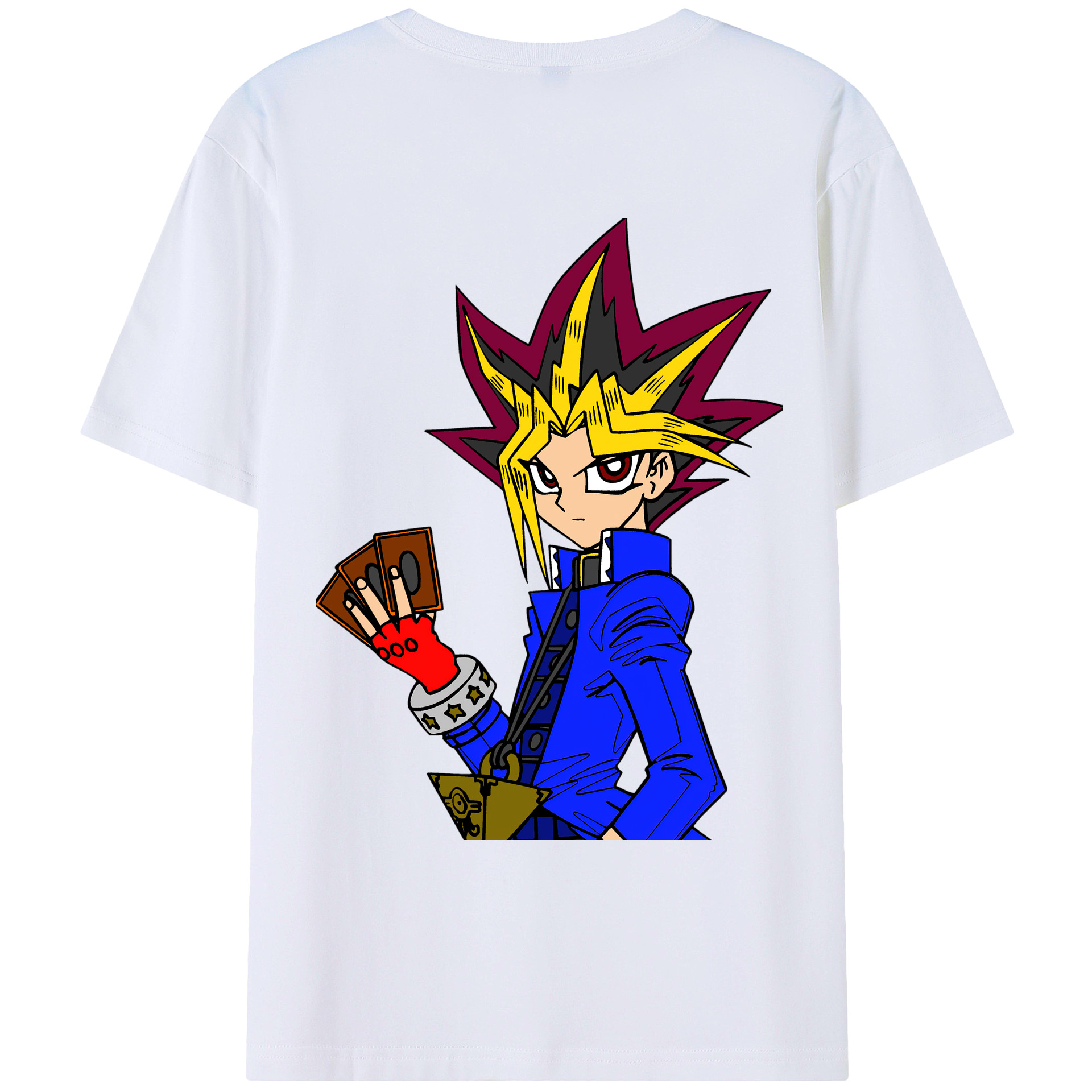 （画像用） 遊☆戯☆王 Yu-Gi-Oh! 綿100％ メンズ半袖Tシャツ（バックプリント） 通気性
