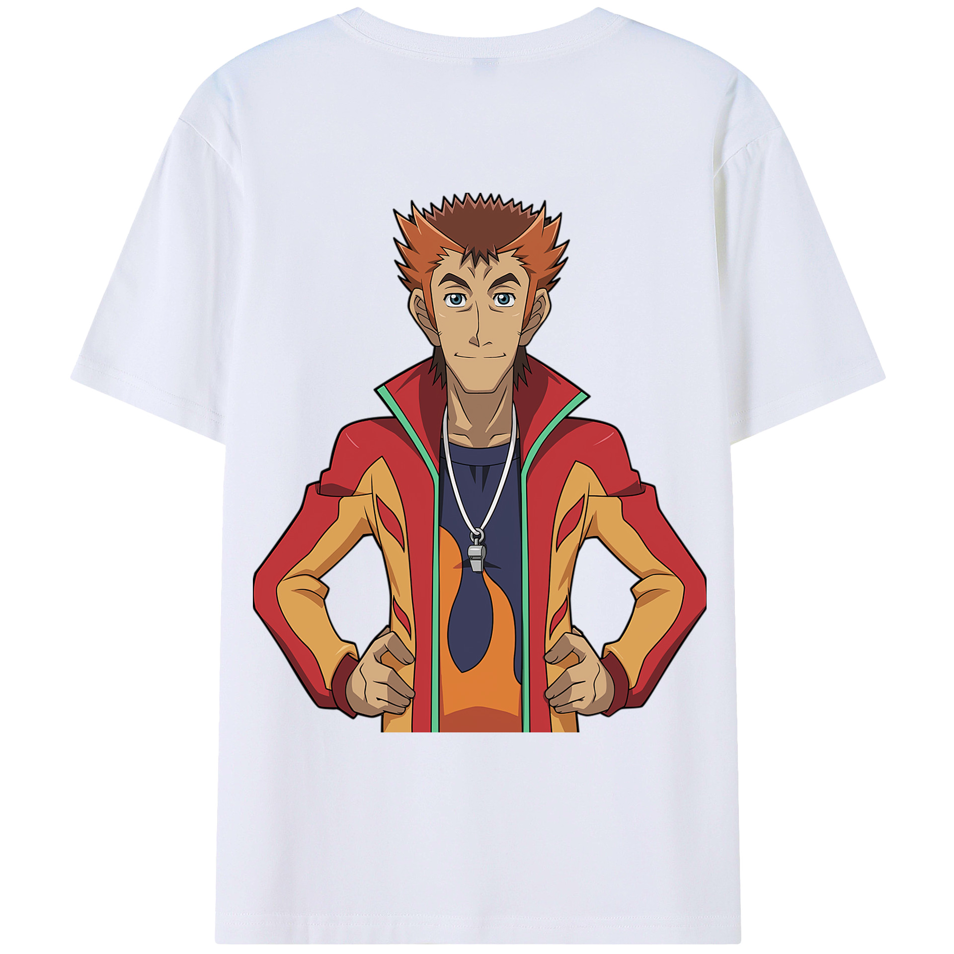 （画像用） 遊☆戯☆王 Yu-Gi-Oh! 綿100％ メンズ半袖Tシャツ（バックプリント） 通気性