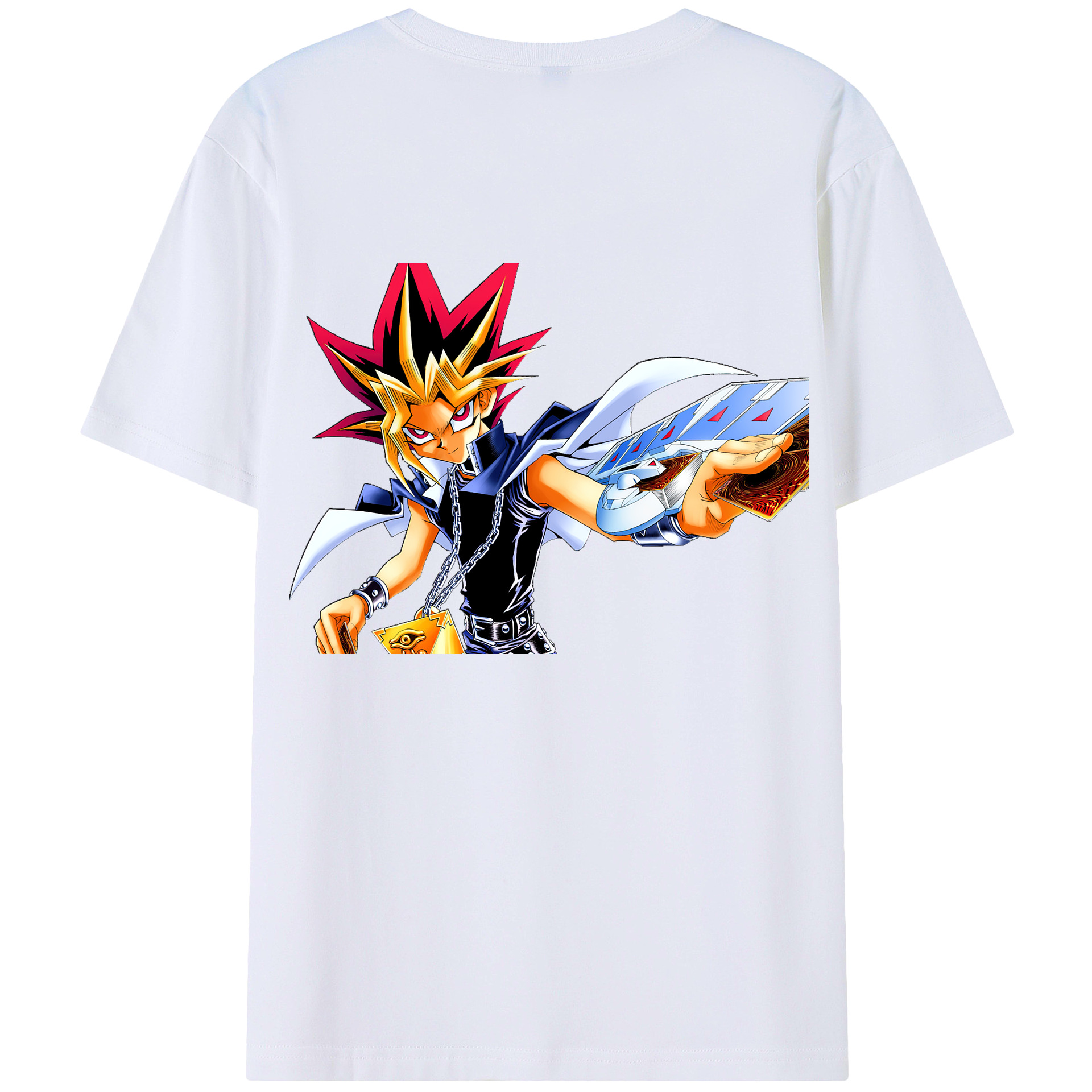 （画像用） 遊☆戯☆王 Yu-Gi-Oh! 綿100％ メンズ半袖Tシャツ（バックプリント） 通気性