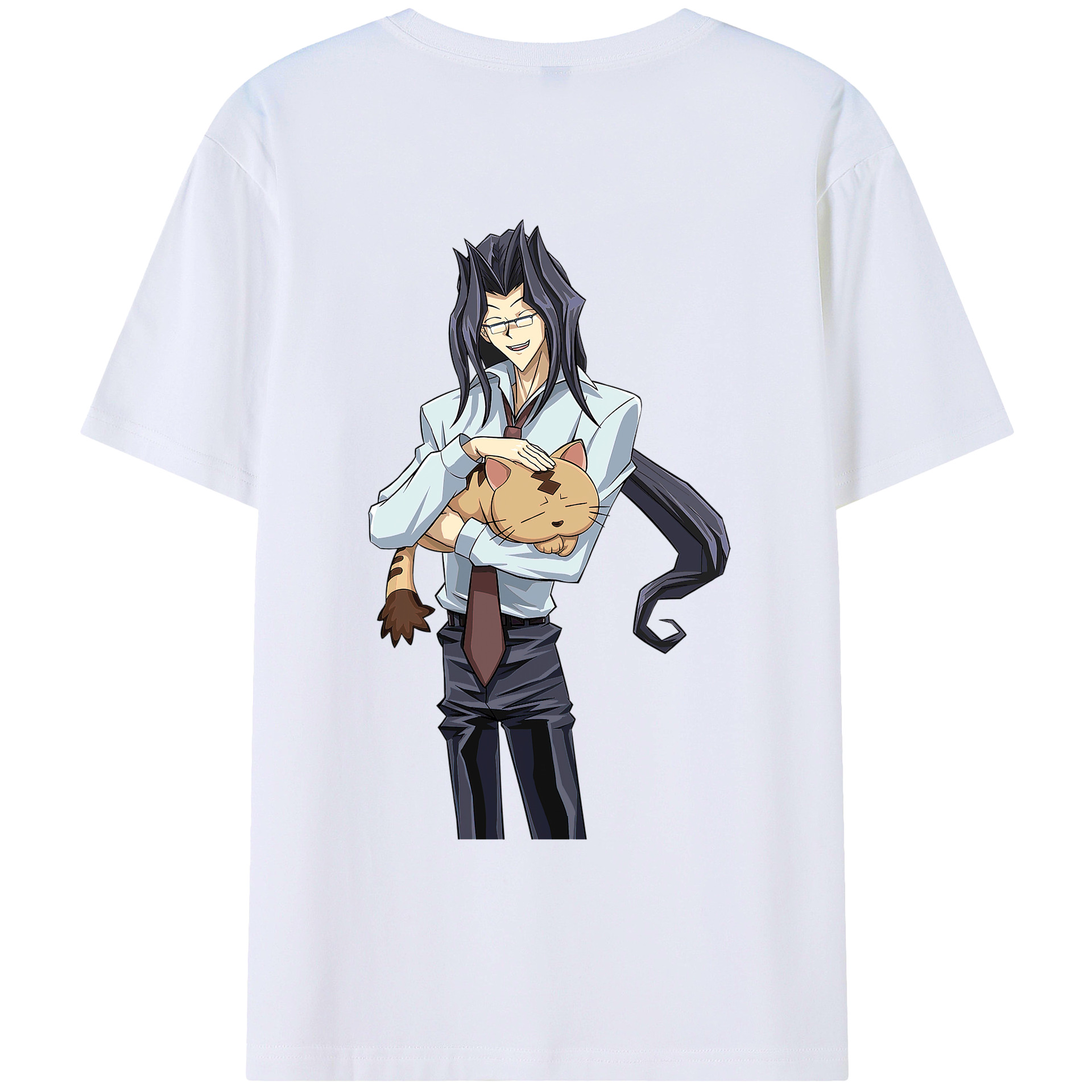 （画像用） 遊☆戯☆王 Yu-Gi-Oh! 綿100％ メンズ半袖Tシャツ（バックプリント） 通気性