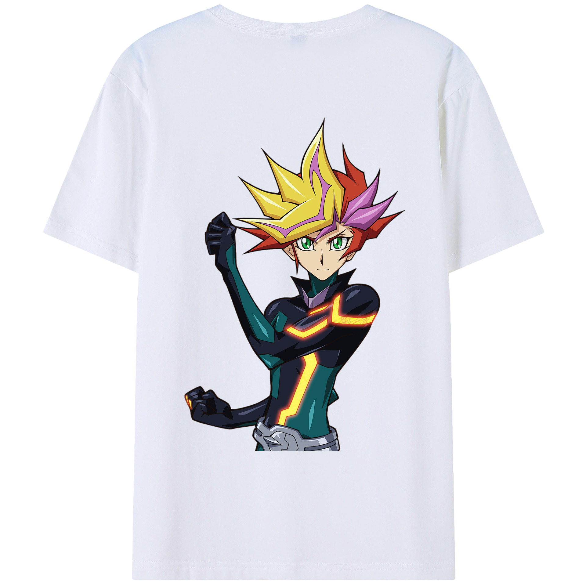 （画像用） 遊☆戯☆王 Yu-Gi-Oh! 綿100％ メンズ半袖Tシャツ（バックプリント） 通気性