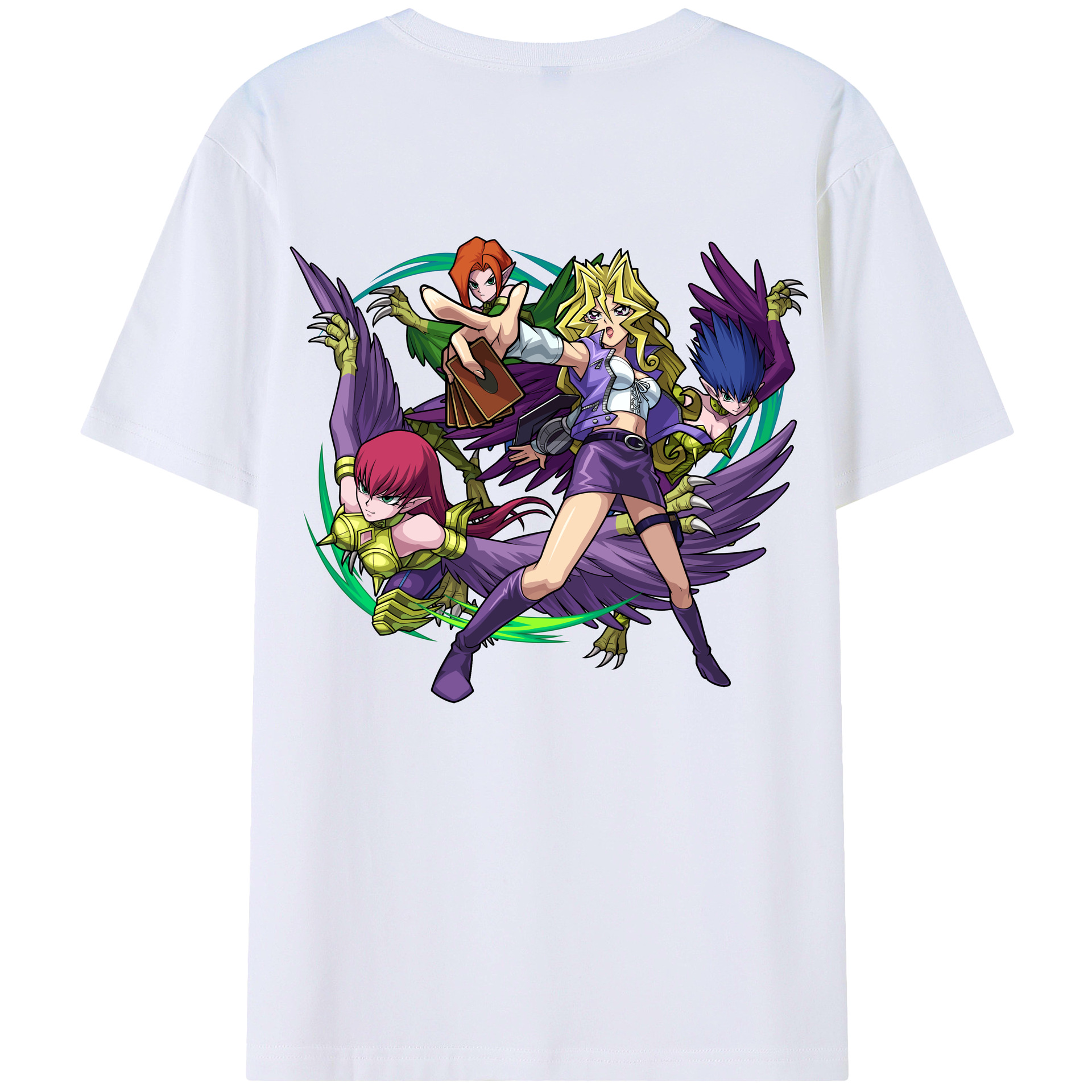 （画像用） 遊☆戯☆王 Yu-Gi-Oh! 綿100％ メンズ半袖Tシャツ（バックプリント） 通気性