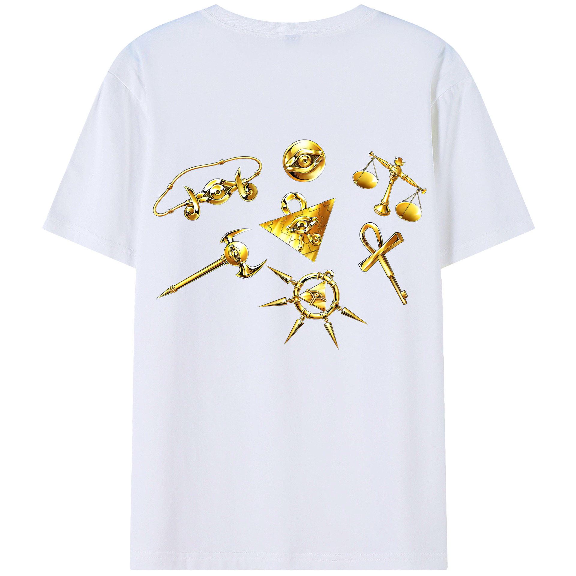 （画像用） 遊☆戯☆王 Yu-Gi-Oh! 綿100％ メンズ半袖Tシャツ（バックプリント） 通気性