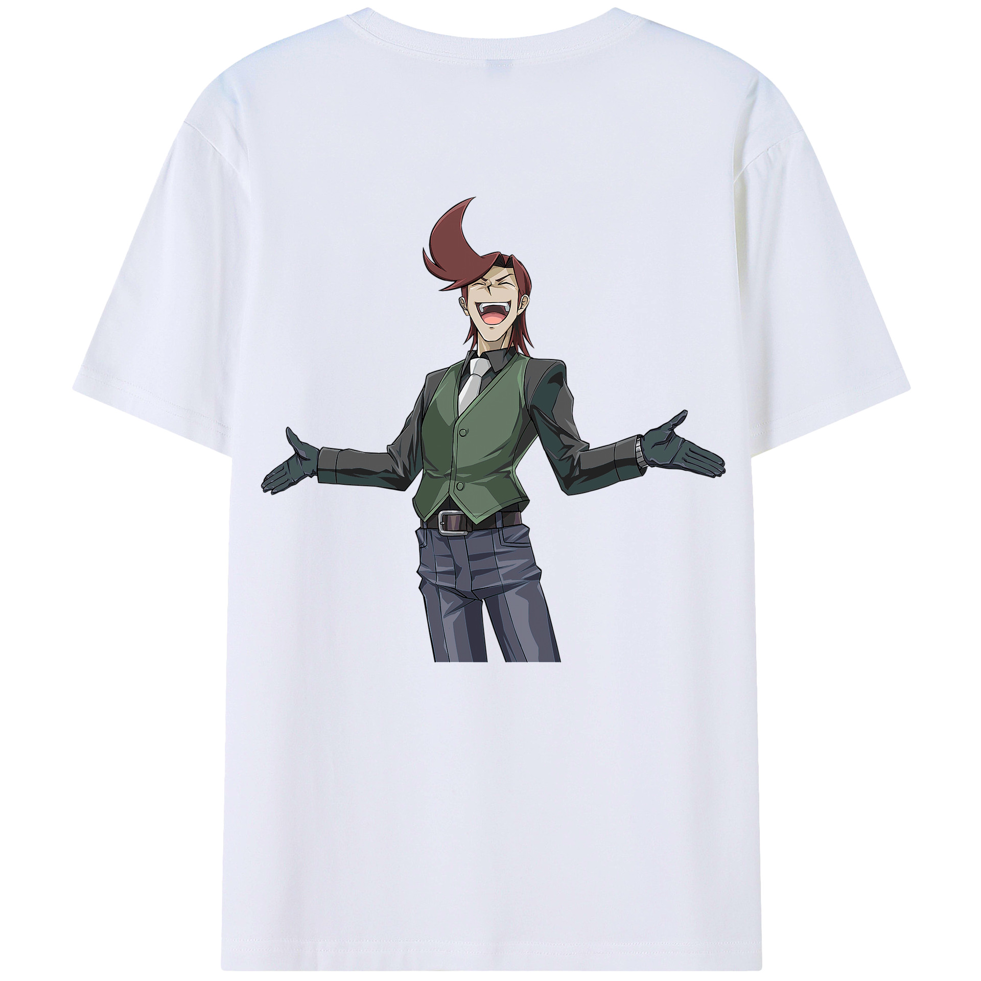 （画像用） 遊☆戯☆王 Yu-Gi-Oh! 綿100％ メンズ半袖Tシャツ（バックプリント） 通気性