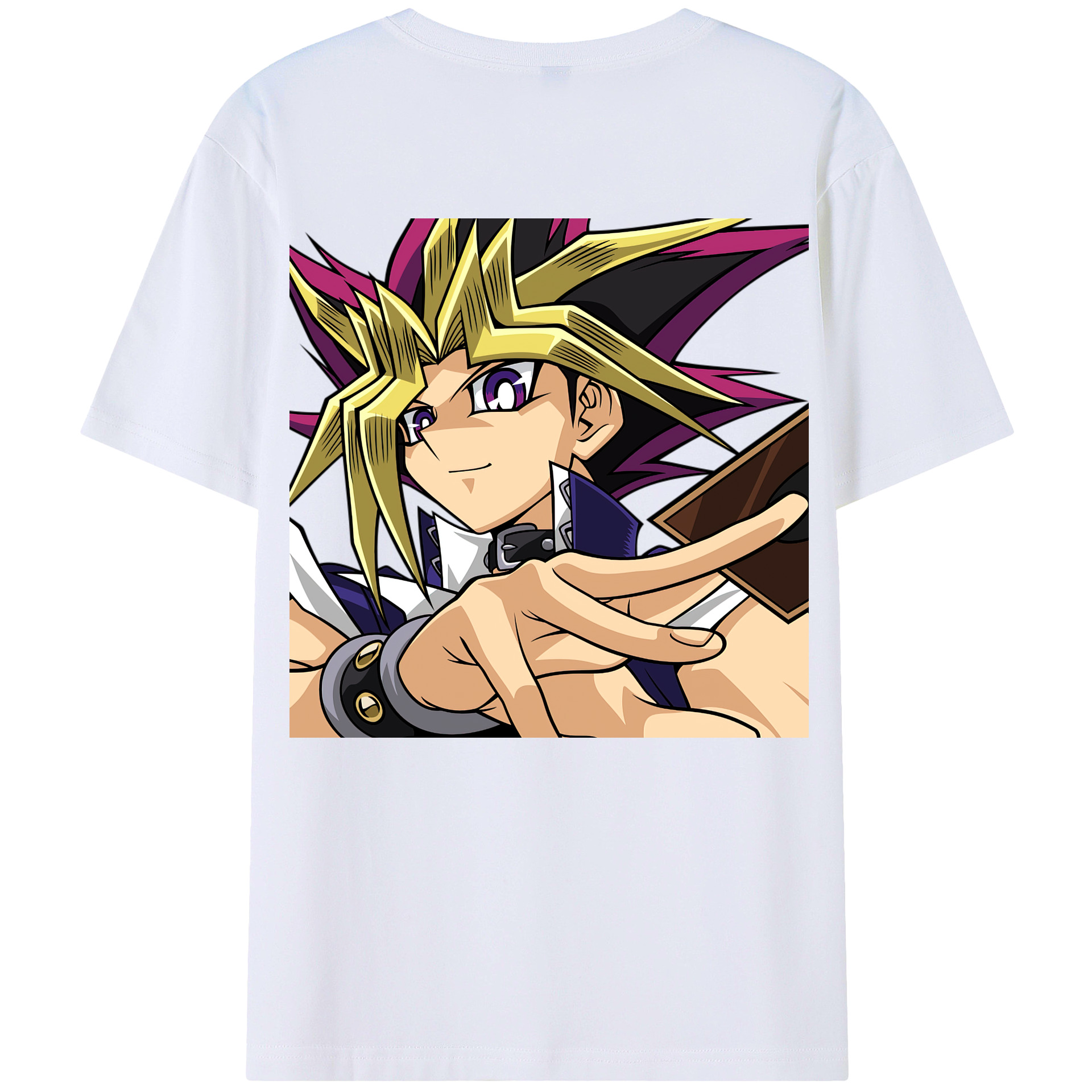 （画像用） 遊☆戯☆王 Yu-Gi-Oh! 綿100％ メンズ半袖Tシャツ（バックプリント） 通気性