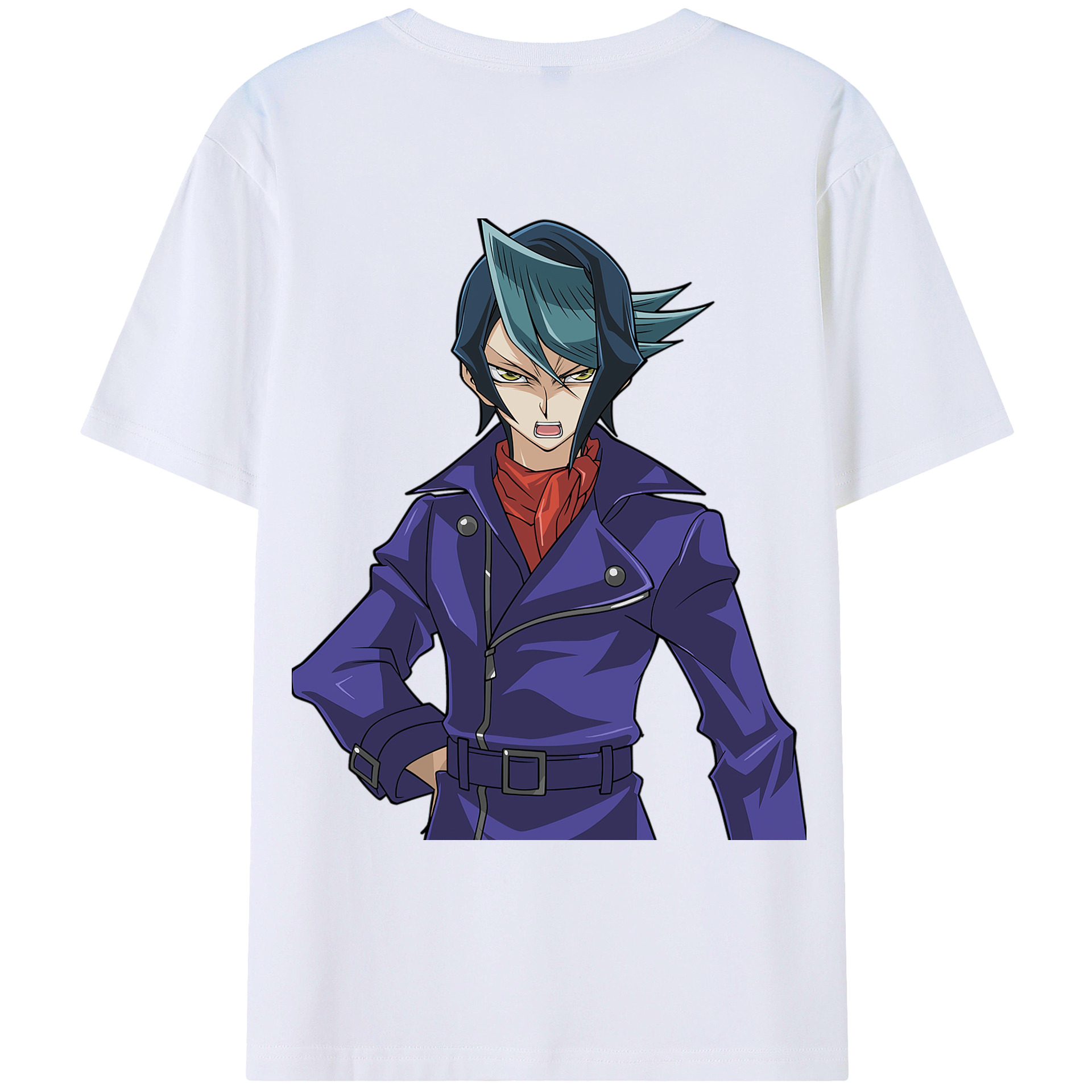 （画像用） 遊☆戯☆王 Yu-Gi-Oh! 綿100％ メンズ半袖Tシャツ（バックプリント） 通気性
