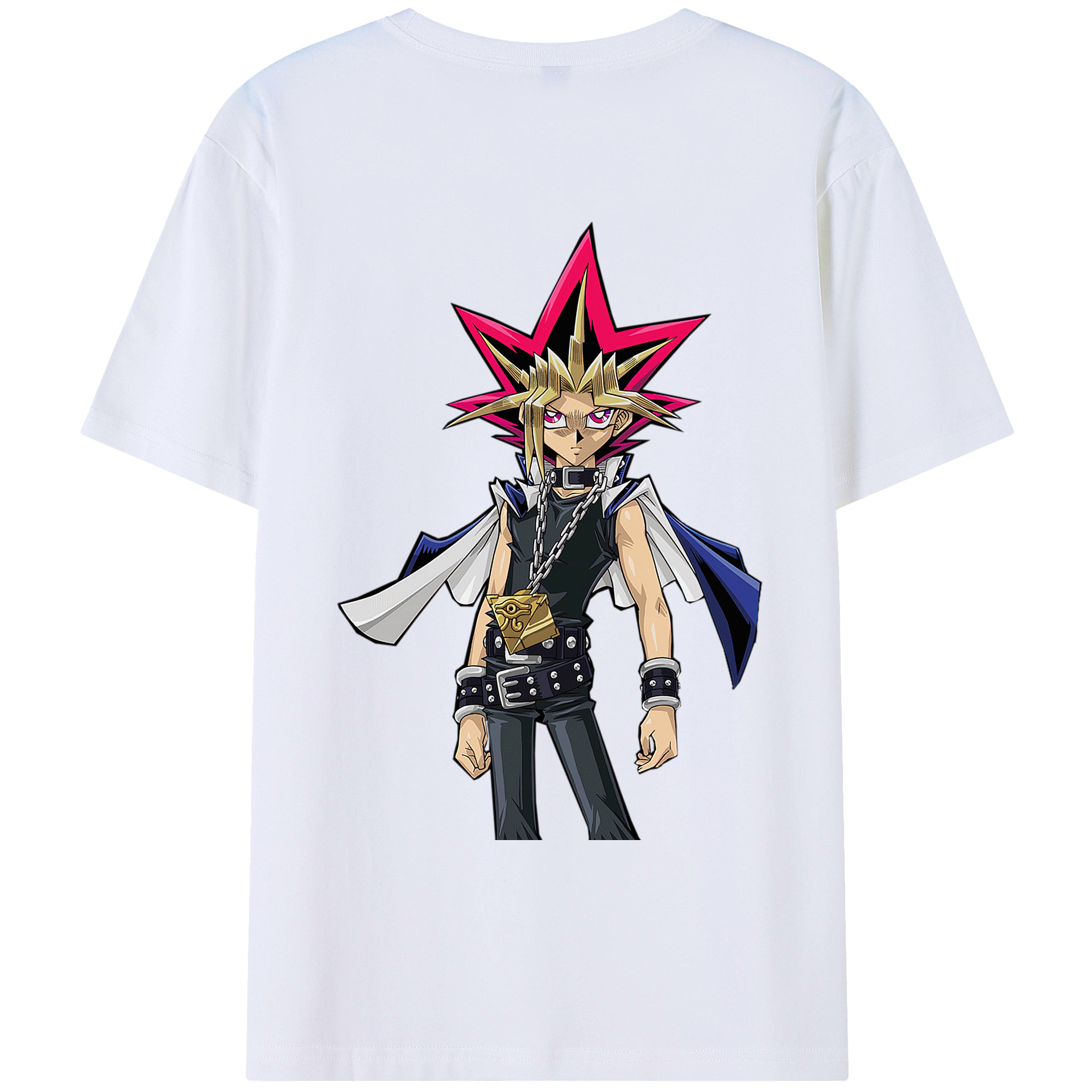 （画像用） 遊☆戯☆王 Yu-Gi-Oh! 綿100％ メンズ半袖Tシャツ（バックプリント） 通気性