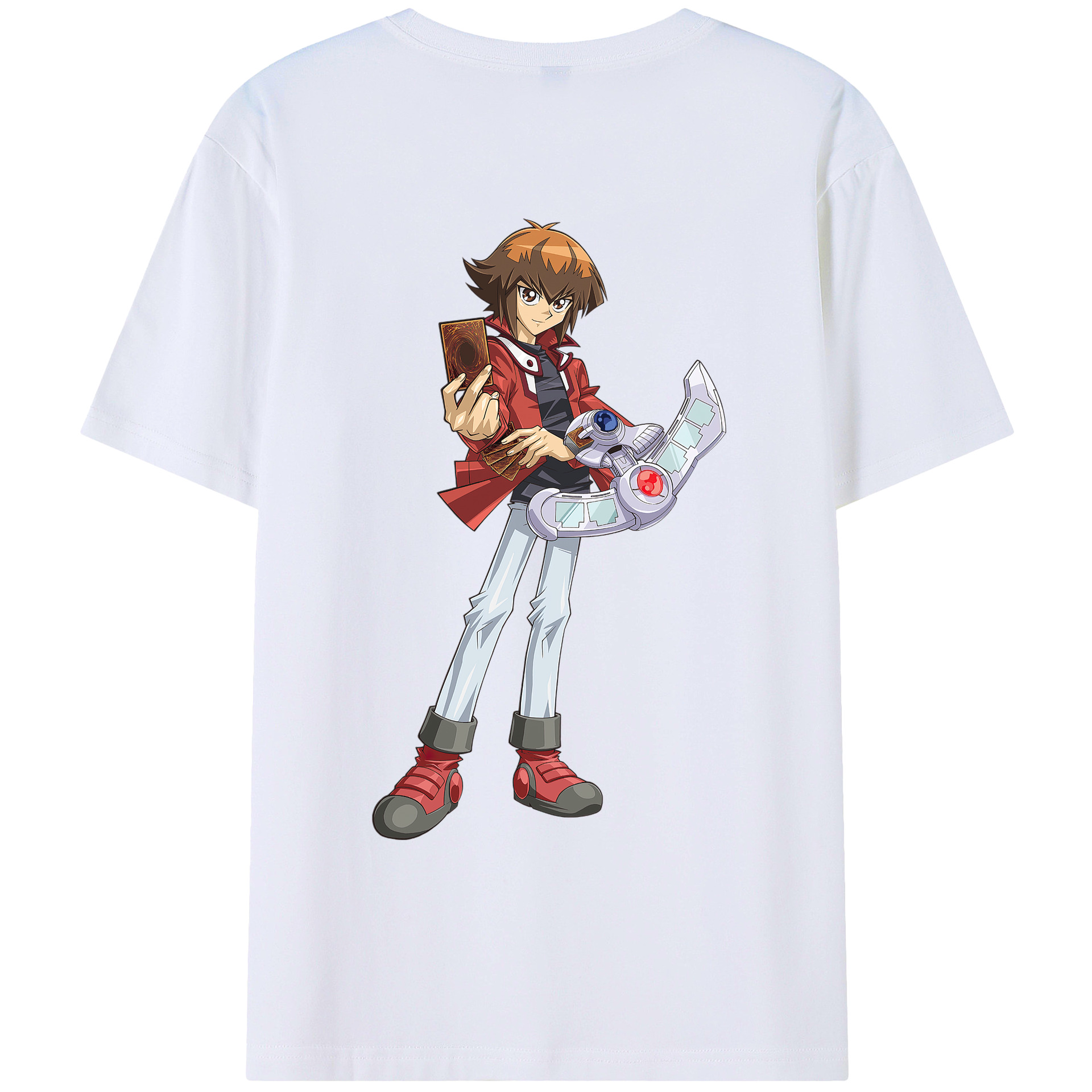 （画像用） 遊☆戯☆王 Yu-Gi-Oh! 綿100％ メンズ半袖Tシャツ（バックプリント） 通気性