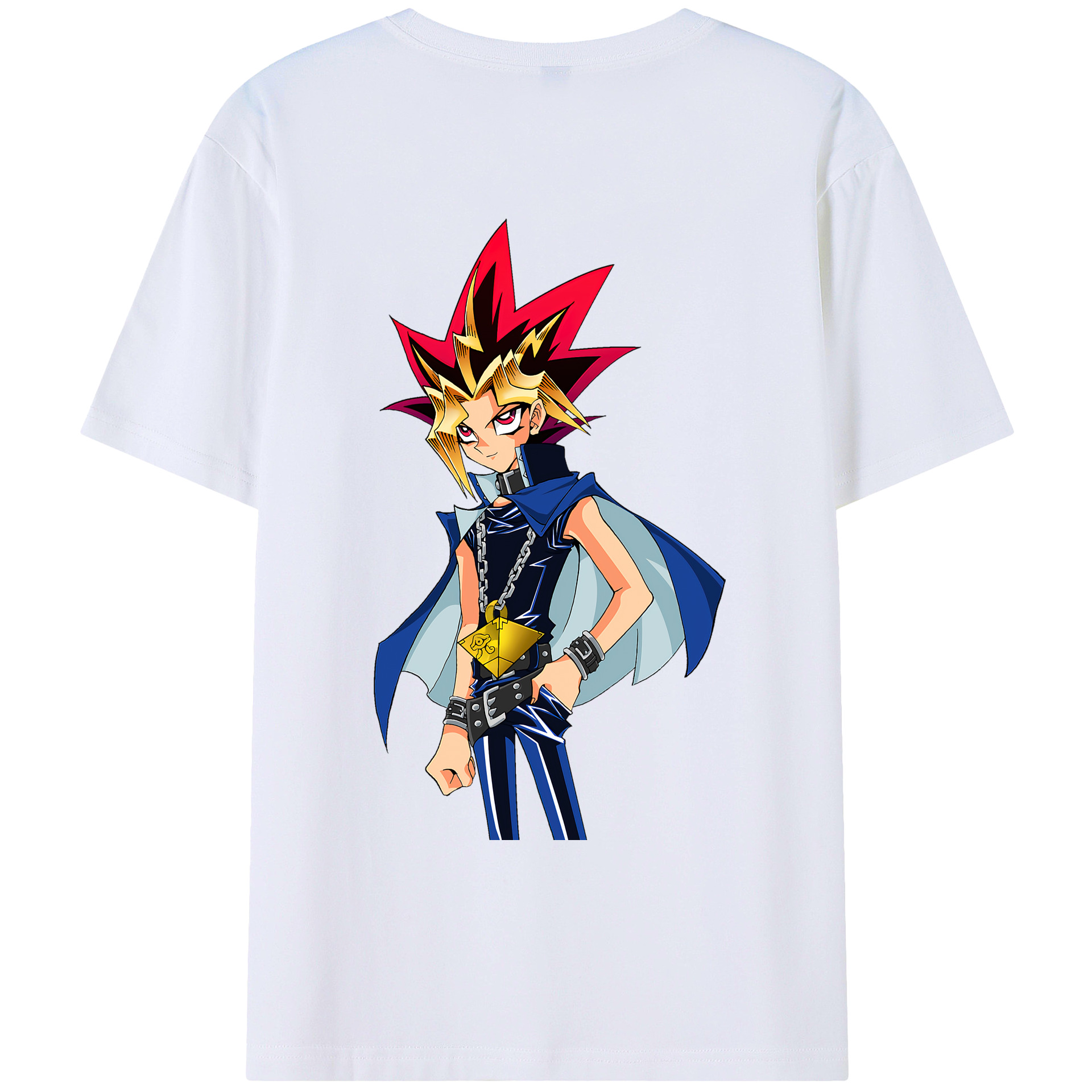 （画像用） 遊☆戯☆王 Yu-Gi-Oh! 綿100％ メンズ半袖Tシャツ（バックプリント） 通気性