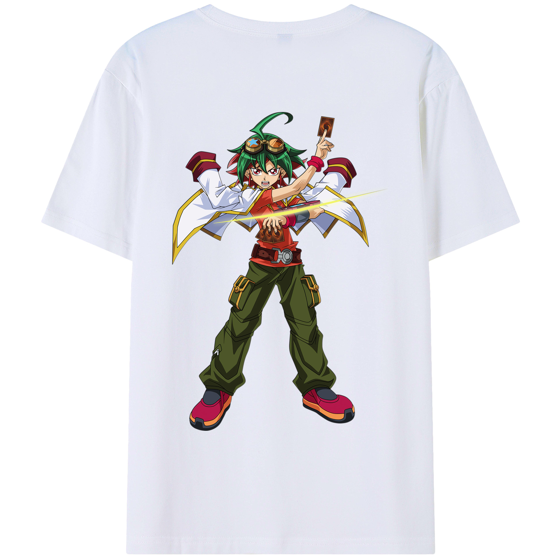 （画像用） 遊☆戯☆王 Yu-Gi-Oh! 綿100％ メンズ半袖Tシャツ（バックプリント） 通気性