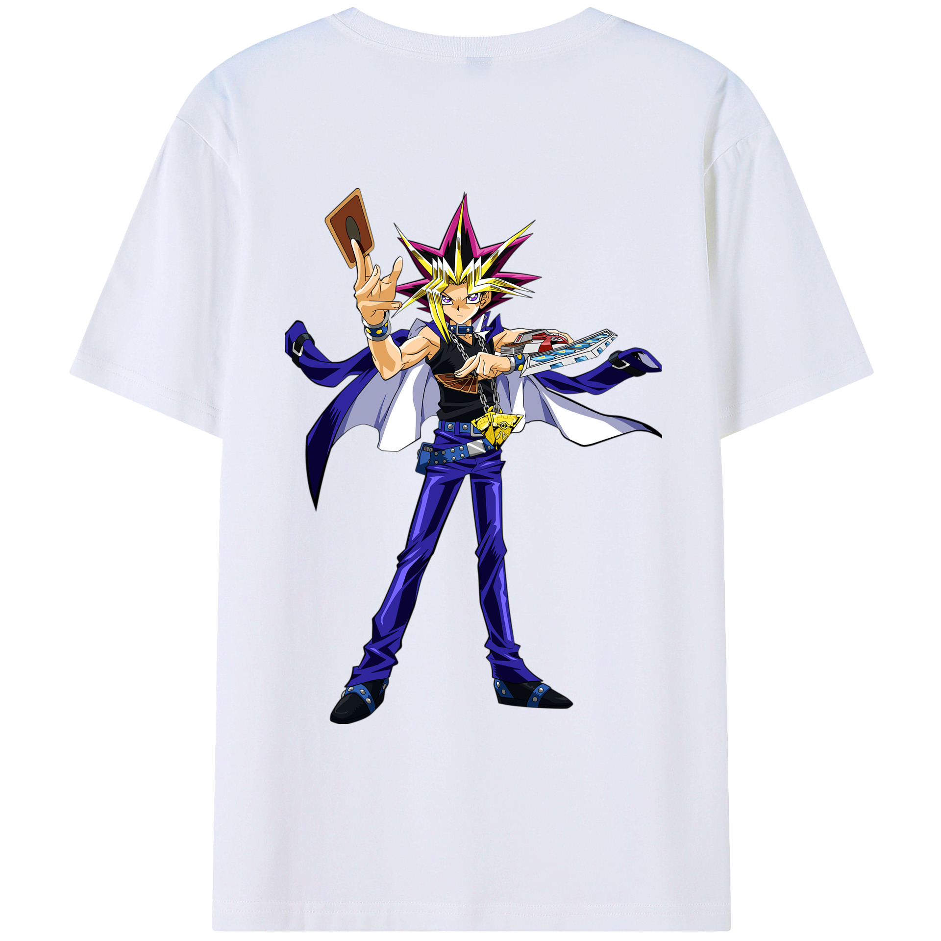 （画像用） 遊☆戯☆王 Yu-Gi-Oh! 綿100％ メンズ半袖Tシャツ（バックプリント） 通気性