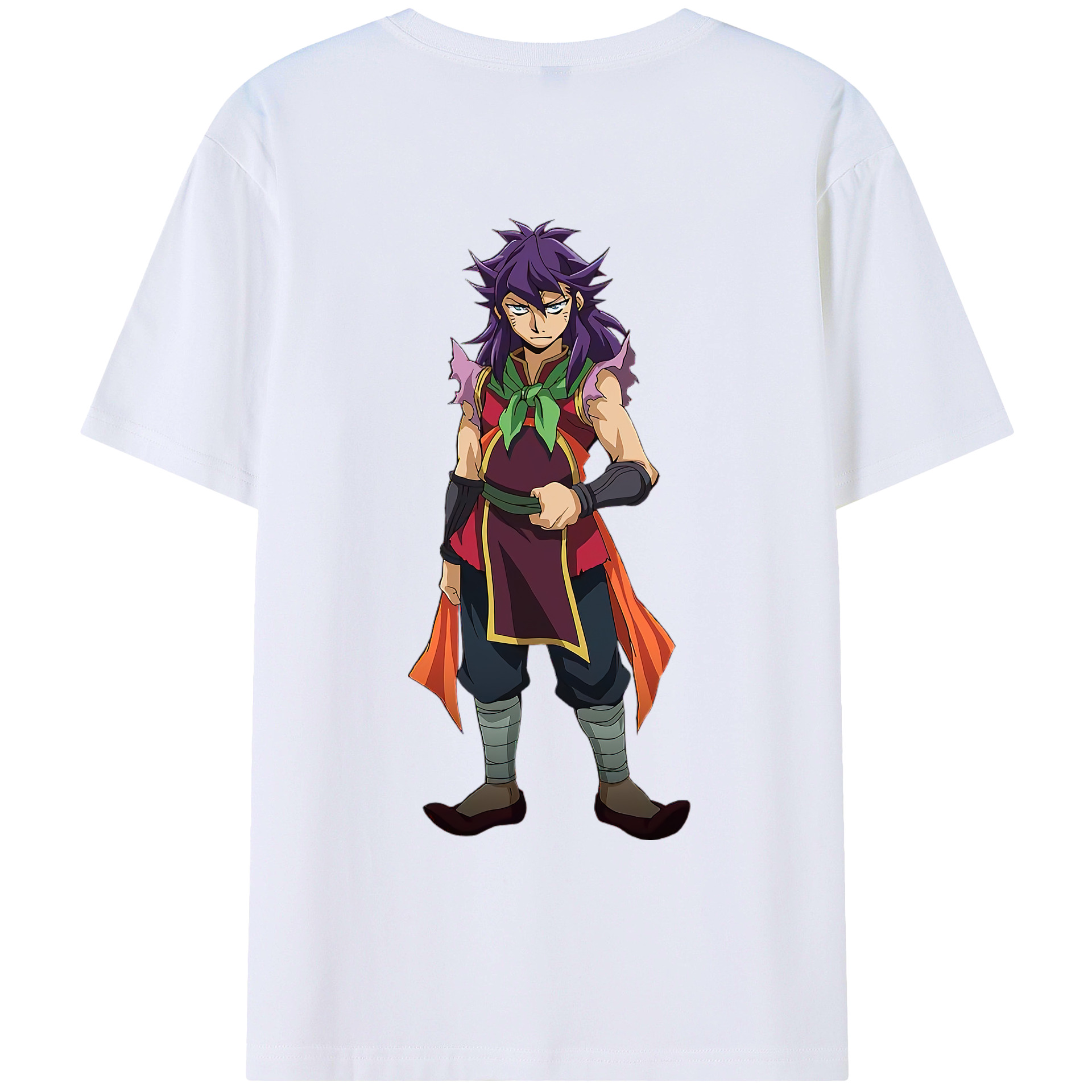 （画像用） 遊☆戯☆王 Yu-Gi-Oh! 綿100％ メンズ半袖Tシャツ（バックプリント） 通気性