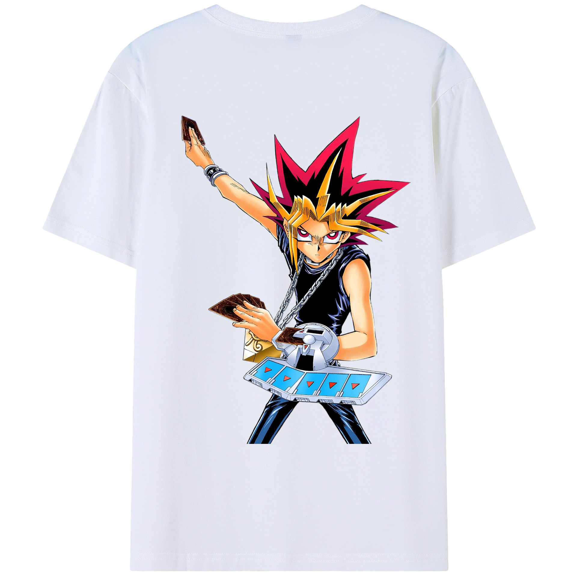 （画像用） 遊☆戯☆王 Yu-Gi-Oh! 綿100％ メンズ半袖Tシャツ（バックプリント） 通気性