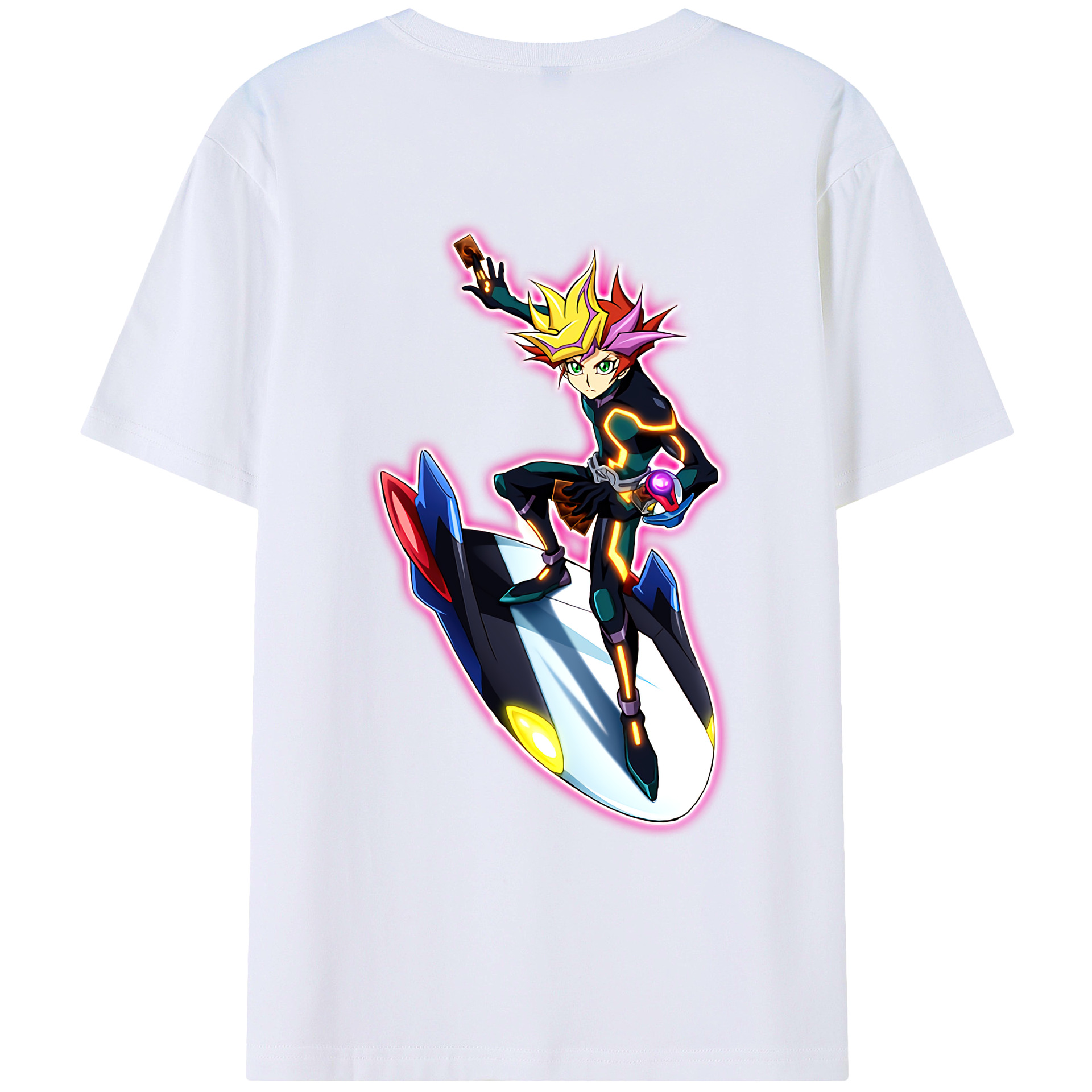 （画像用） 遊☆戯☆王 Yu-Gi-Oh! 綿100％ メンズ半袖Tシャツ（バックプリント） 通気性