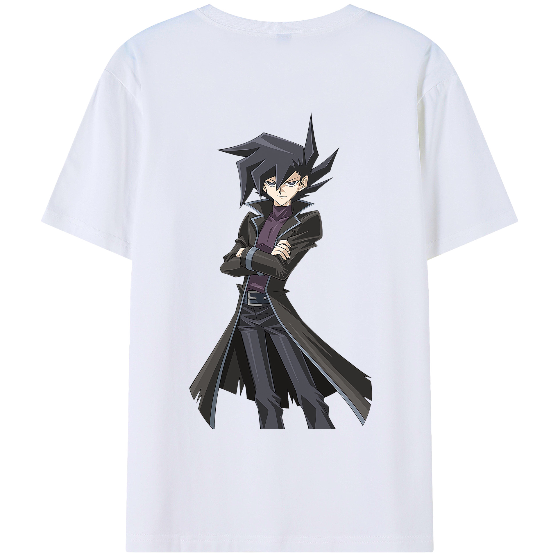 （画像用） 遊☆戯☆王 Yu-Gi-Oh! 綿100％ メンズ半袖Tシャツ（バックプリント） 通気性