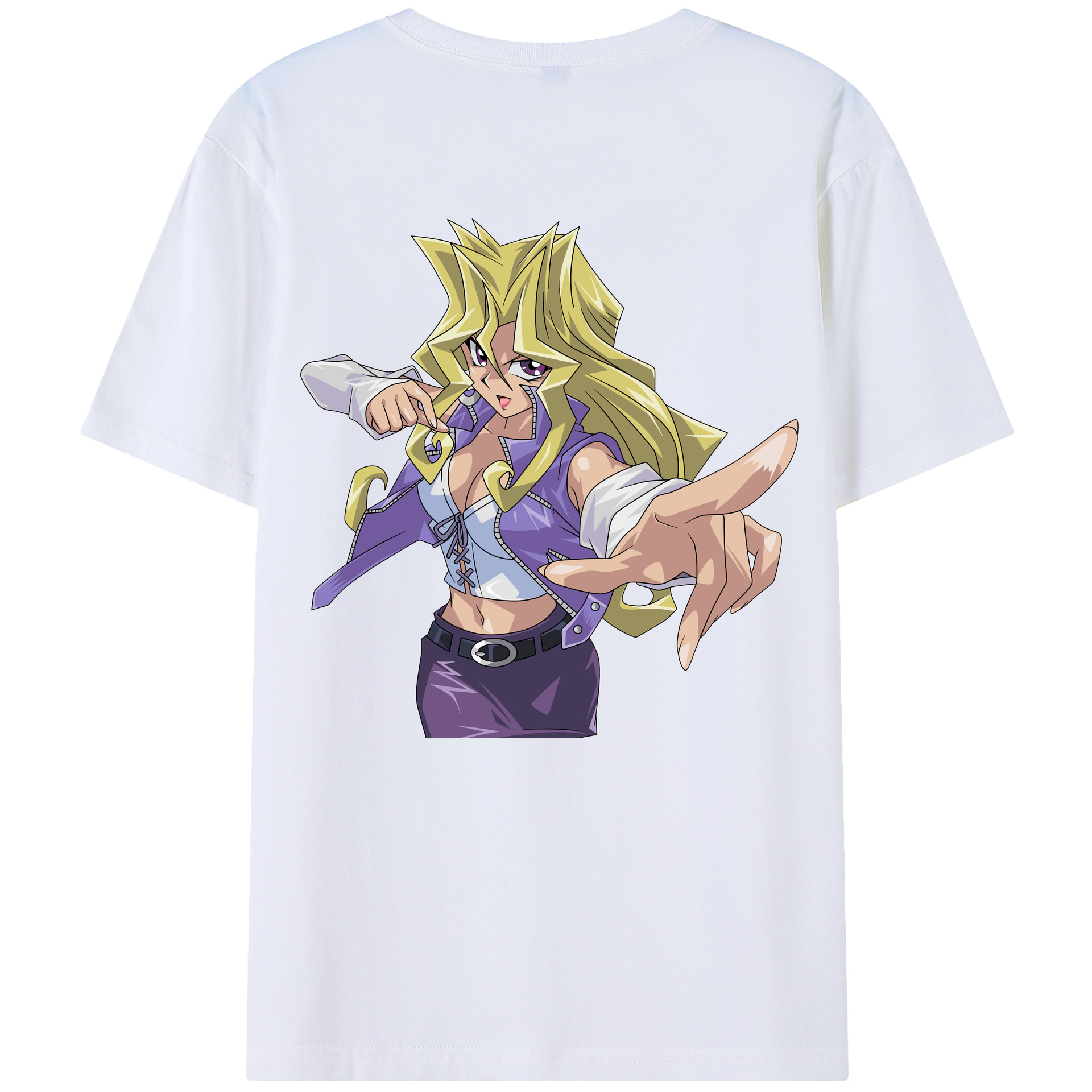 （画像用） 遊☆戯☆王 Yu-Gi-Oh! 綿100％ メンズ半袖Tシャツ（バックプリント） 通気性