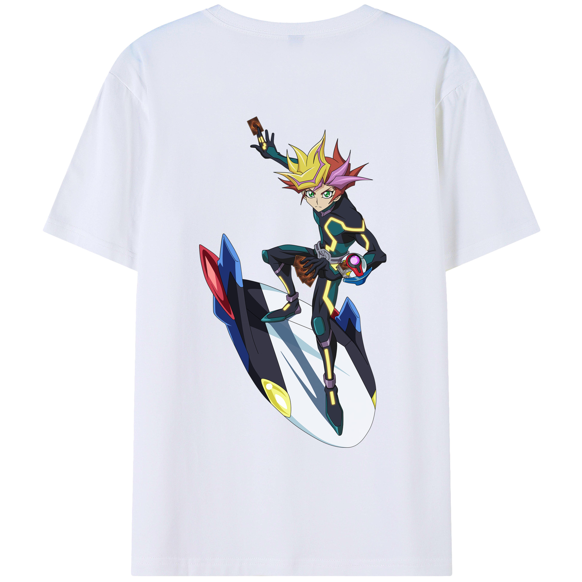 （画像用） 遊☆戯☆王 Yu-Gi-Oh! 綿100％ メンズ半袖Tシャツ（バックプリント） 通気性