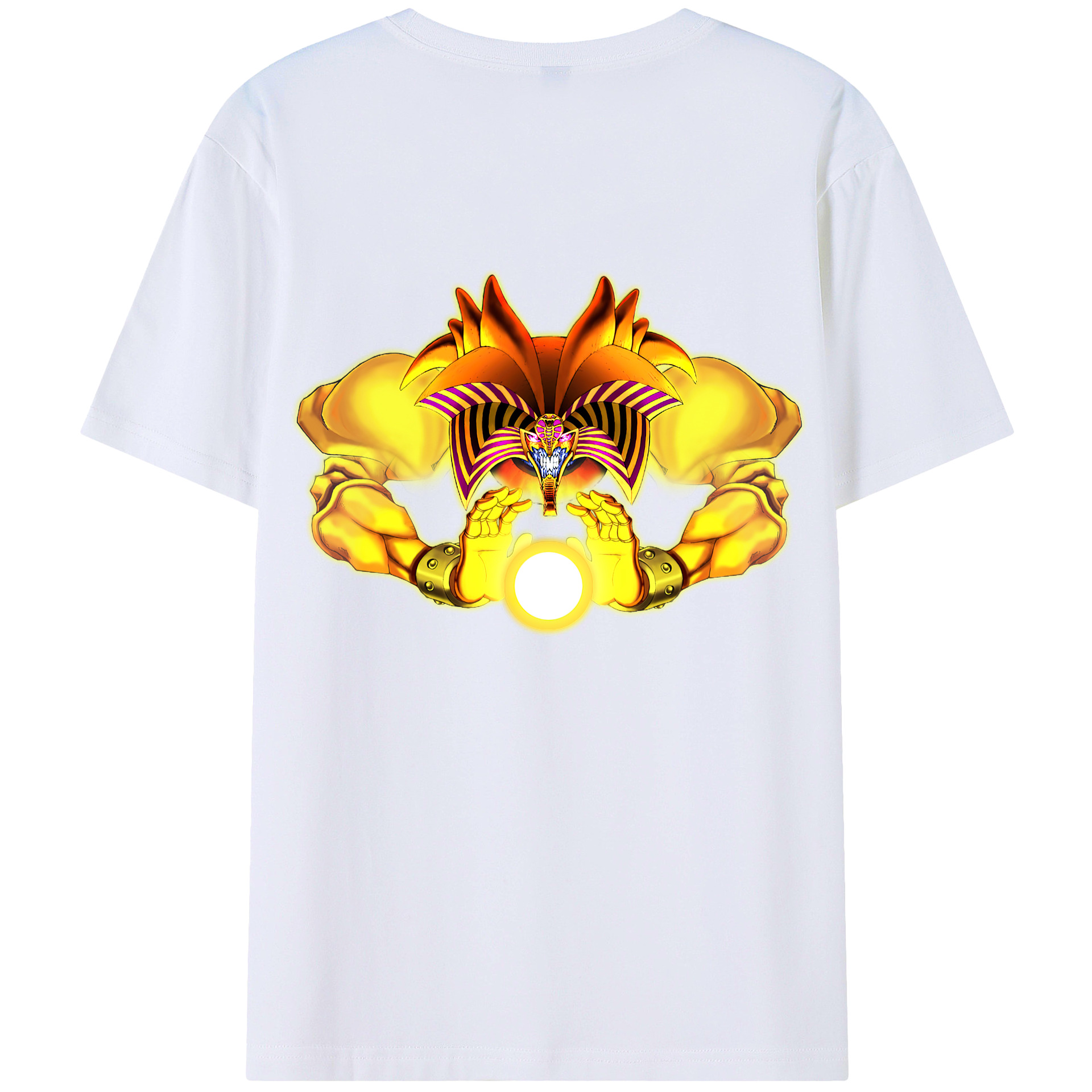 （画像用） 遊☆戯☆王 Yu-Gi-Oh! 綿100％ メンズ半袖Tシャツ（バックプリント） 通気性