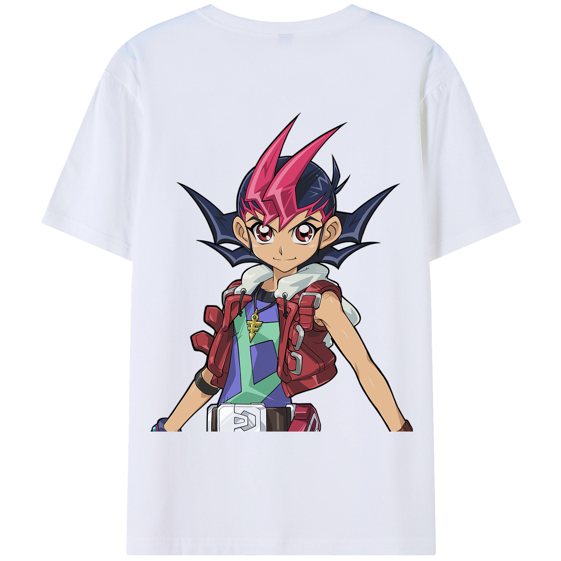（画像用） 遊☆戯☆王 Yu-Gi-Oh! 綿100％ メンズ半袖Tシャツ（バックプリント） 通気性