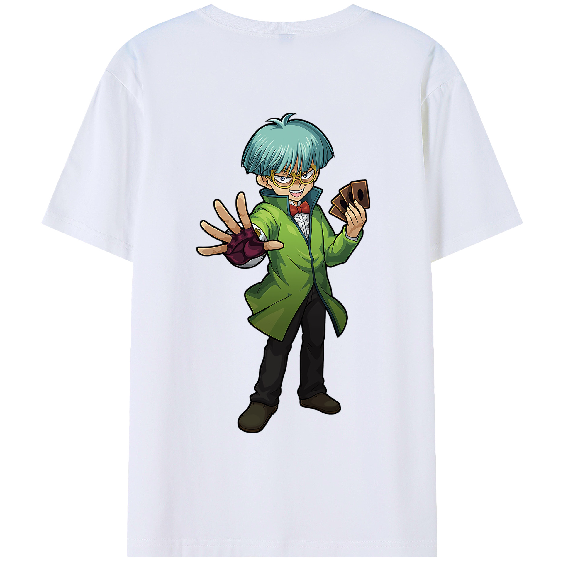 （画像用） 遊☆戯☆王 Yu-Gi-Oh! 綿100％ メンズ半袖Tシャツ（バックプリント） 通気性