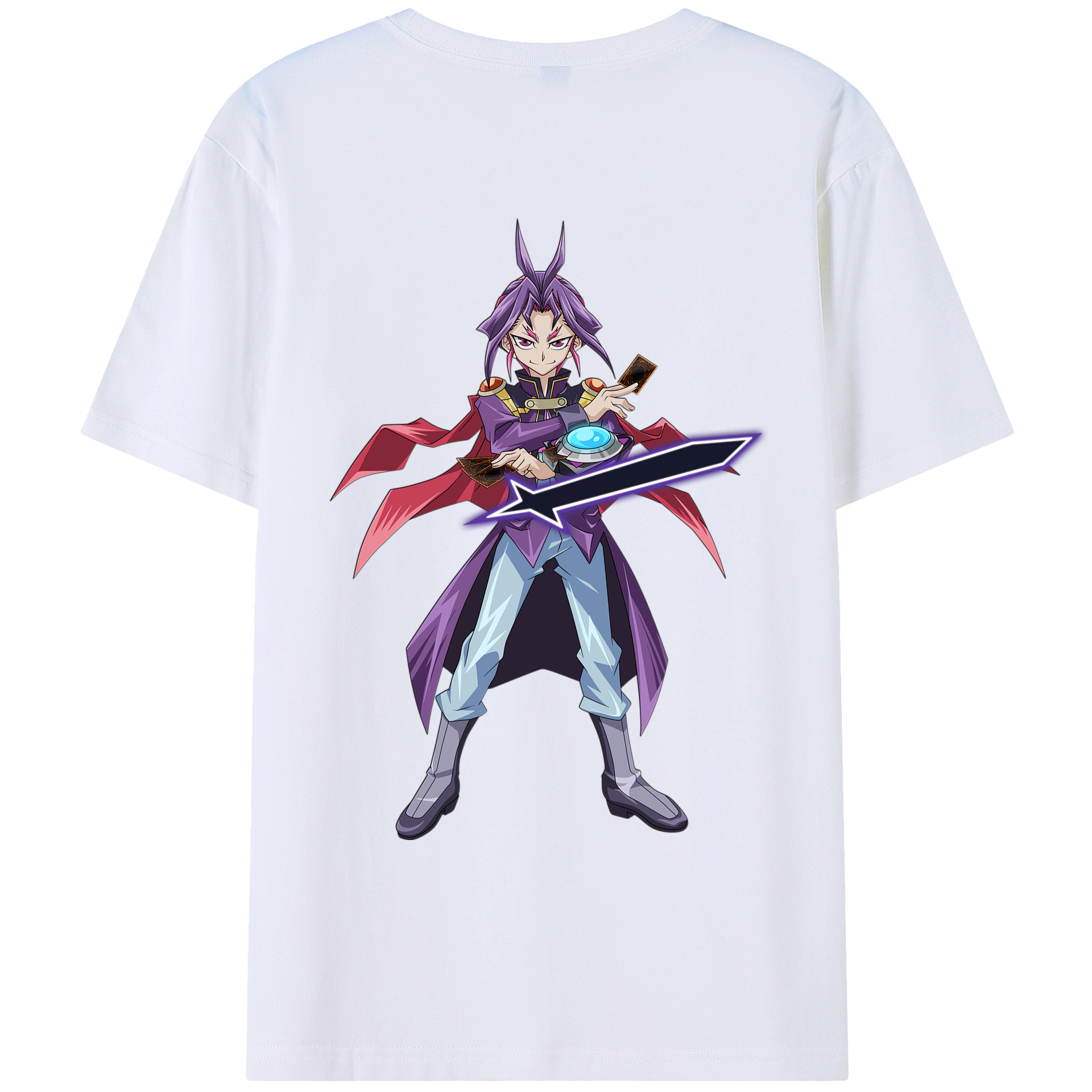 （画像用） 遊☆戯☆王 Yu-Gi-Oh! 綿100％ メンズ半袖Tシャツ（バックプリント） 通気性