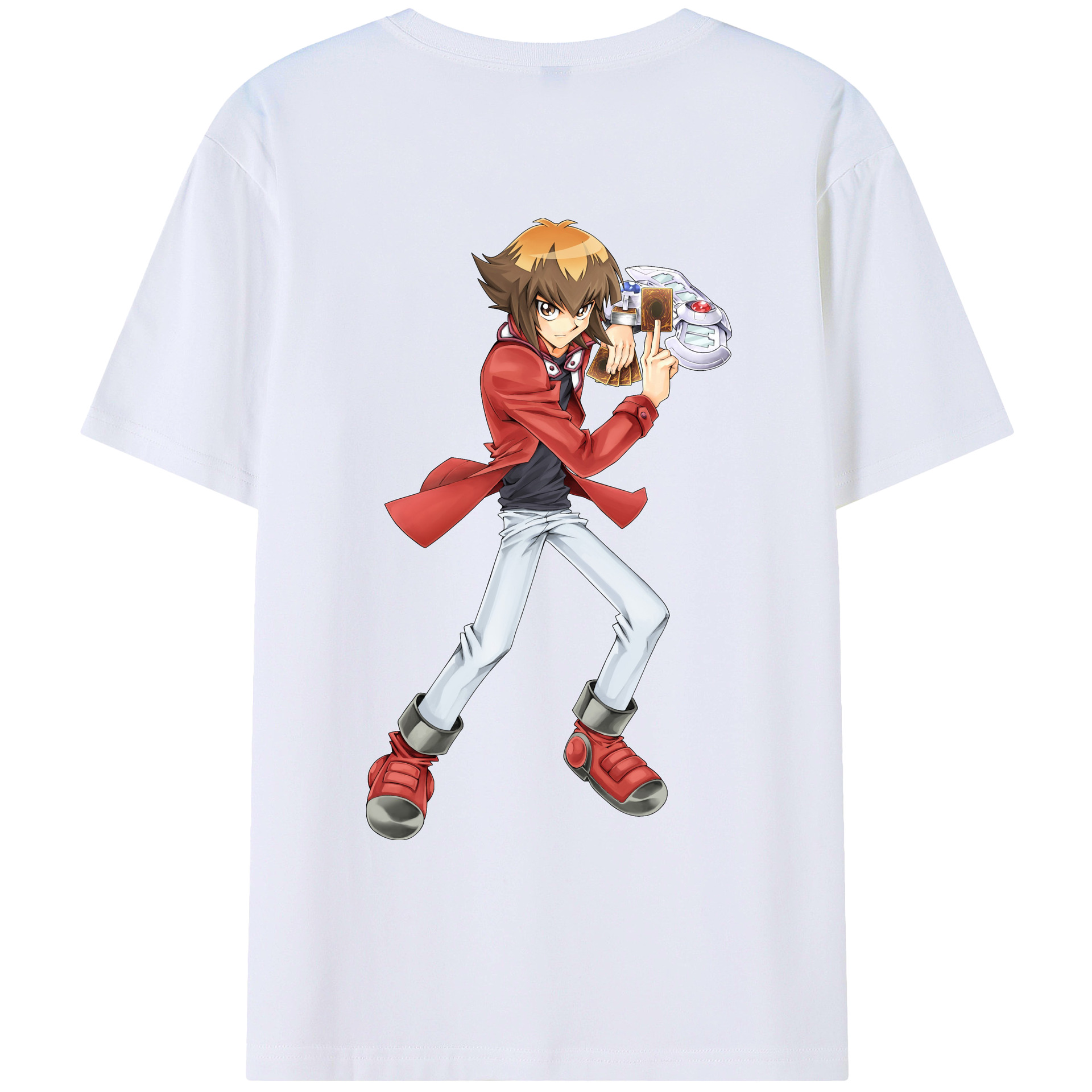 （画像用） 遊☆戯☆王 Yu-Gi-Oh! 綿100％ メンズ半袖Tシャツ（バックプリント） 通気性