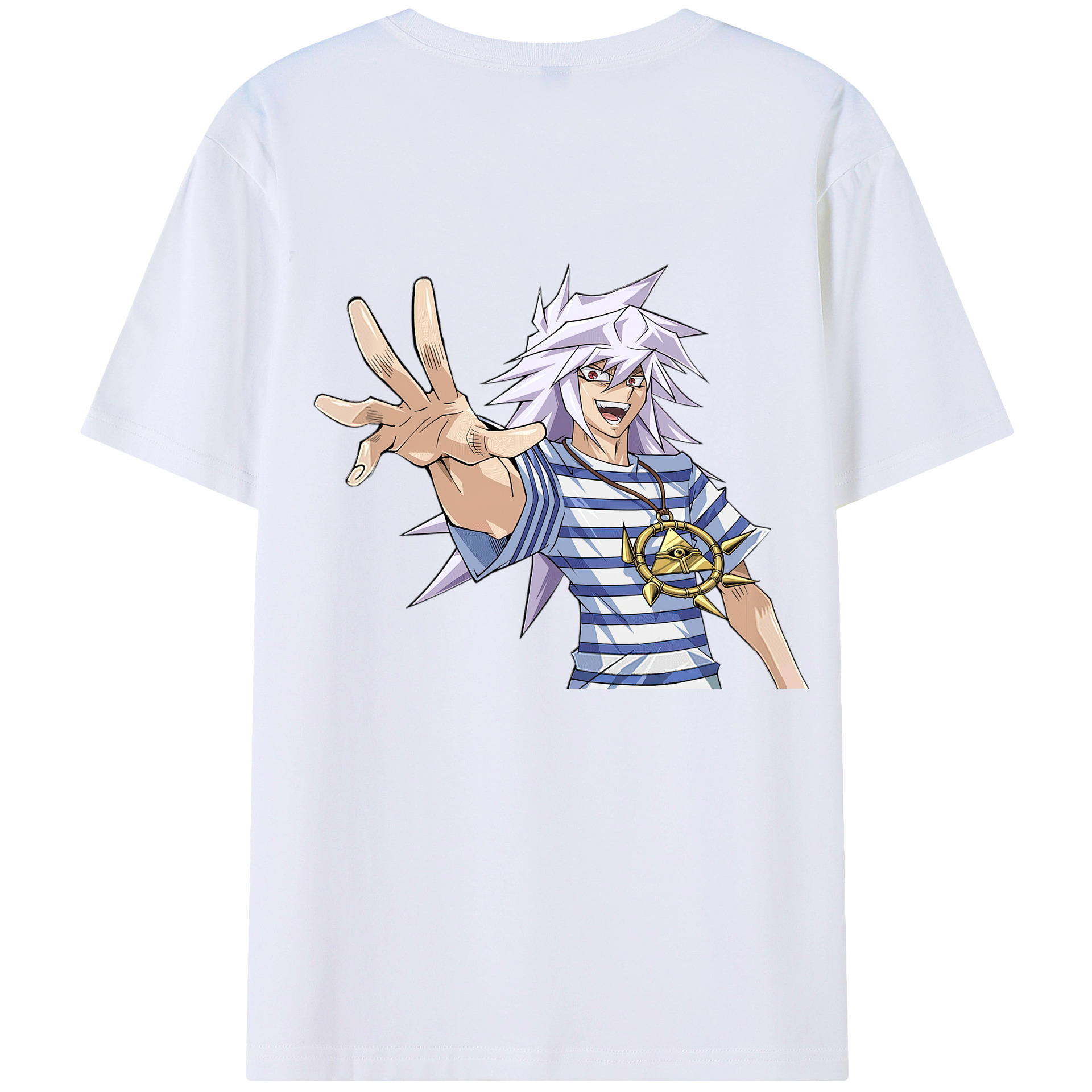 （画像用） 遊☆戯☆王 Yu-Gi-Oh! 綿100％ メンズ半袖Tシャツ（バックプリント） 通気性