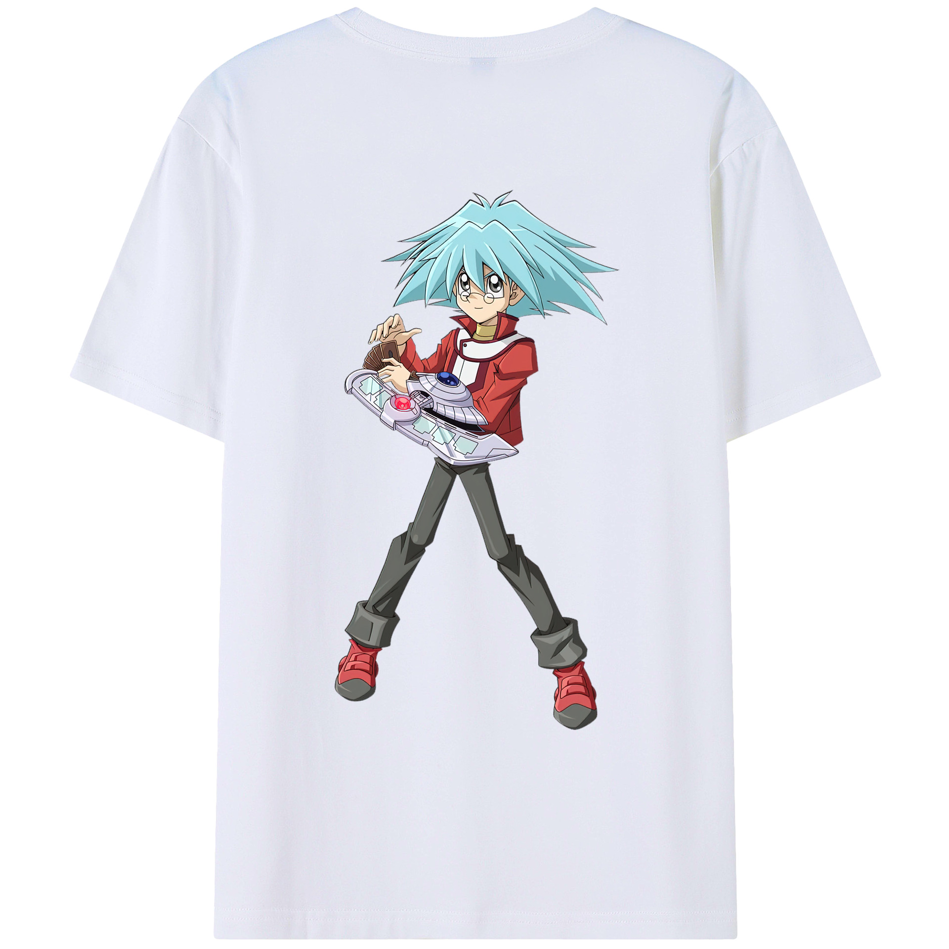（画像用） 遊☆戯☆王 Yu-Gi-Oh! 綿100％ メンズ半袖Tシャツ（バックプリント） 通気性