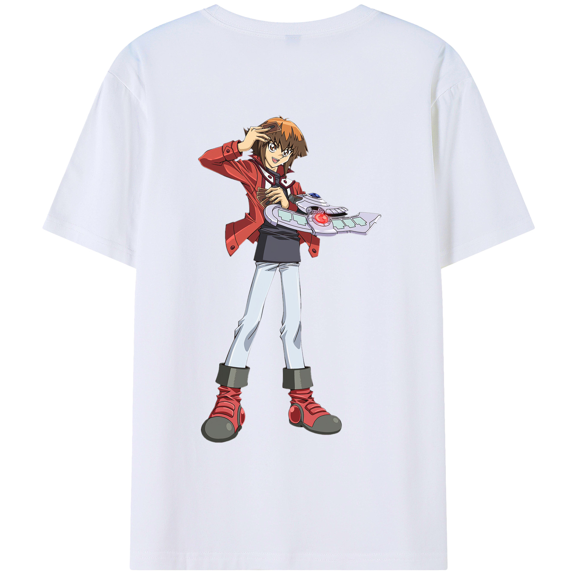 （画像用） 遊☆戯☆王 Yu-Gi-Oh! 綿100％ メンズ半袖Tシャツ（バックプリント） 通気性